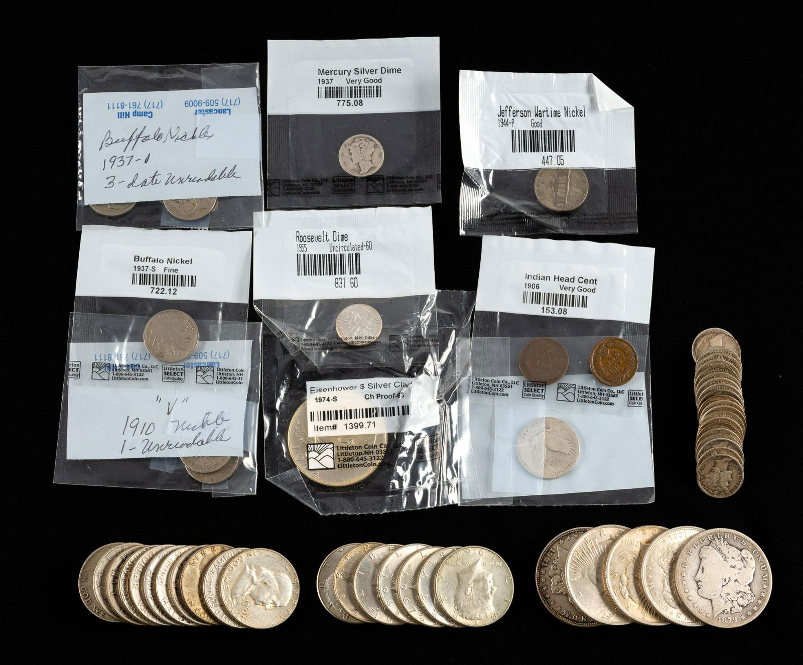 Silver Morgan and Peace Dollars, Halves (1 of 4)