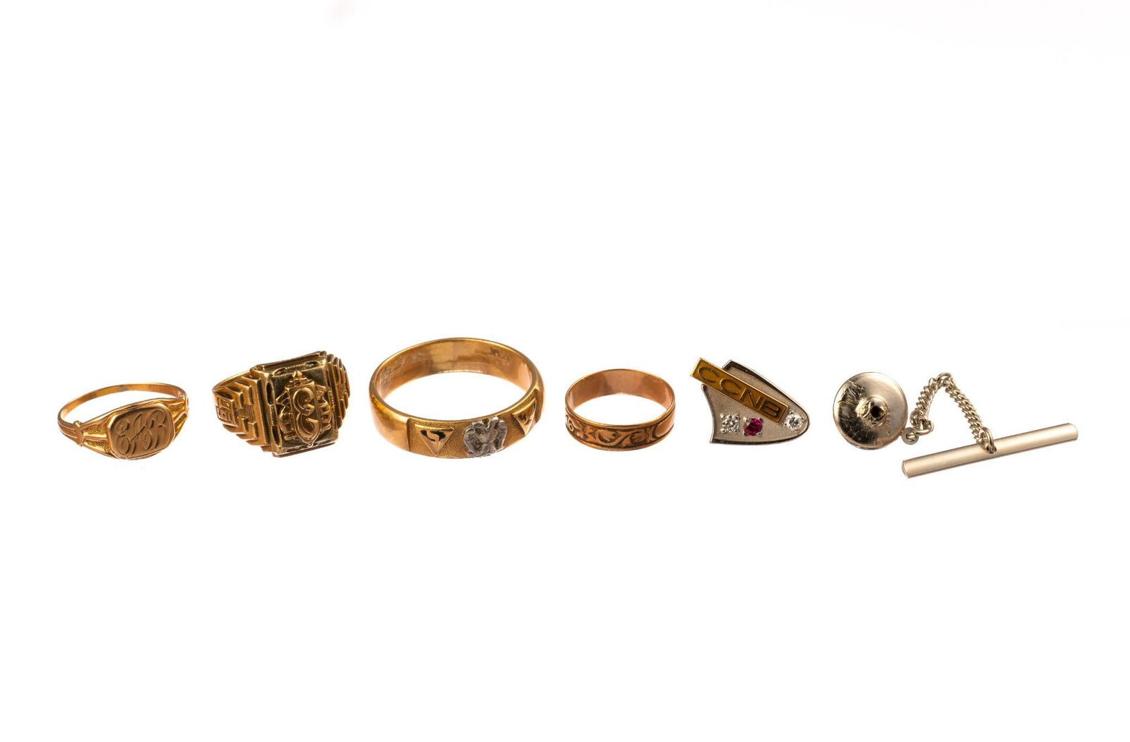 Antique 14K and 10K Gold Rings and Pin (1 of 1)