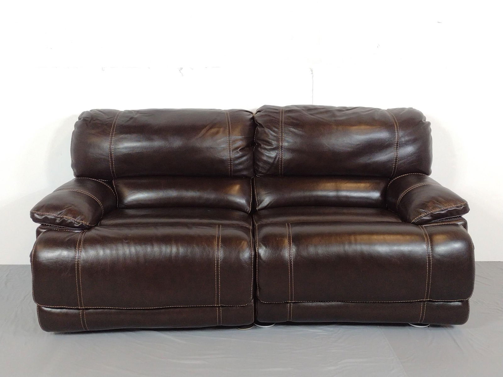 American Signature Leather Power Reclining Sofa (1 of 9)