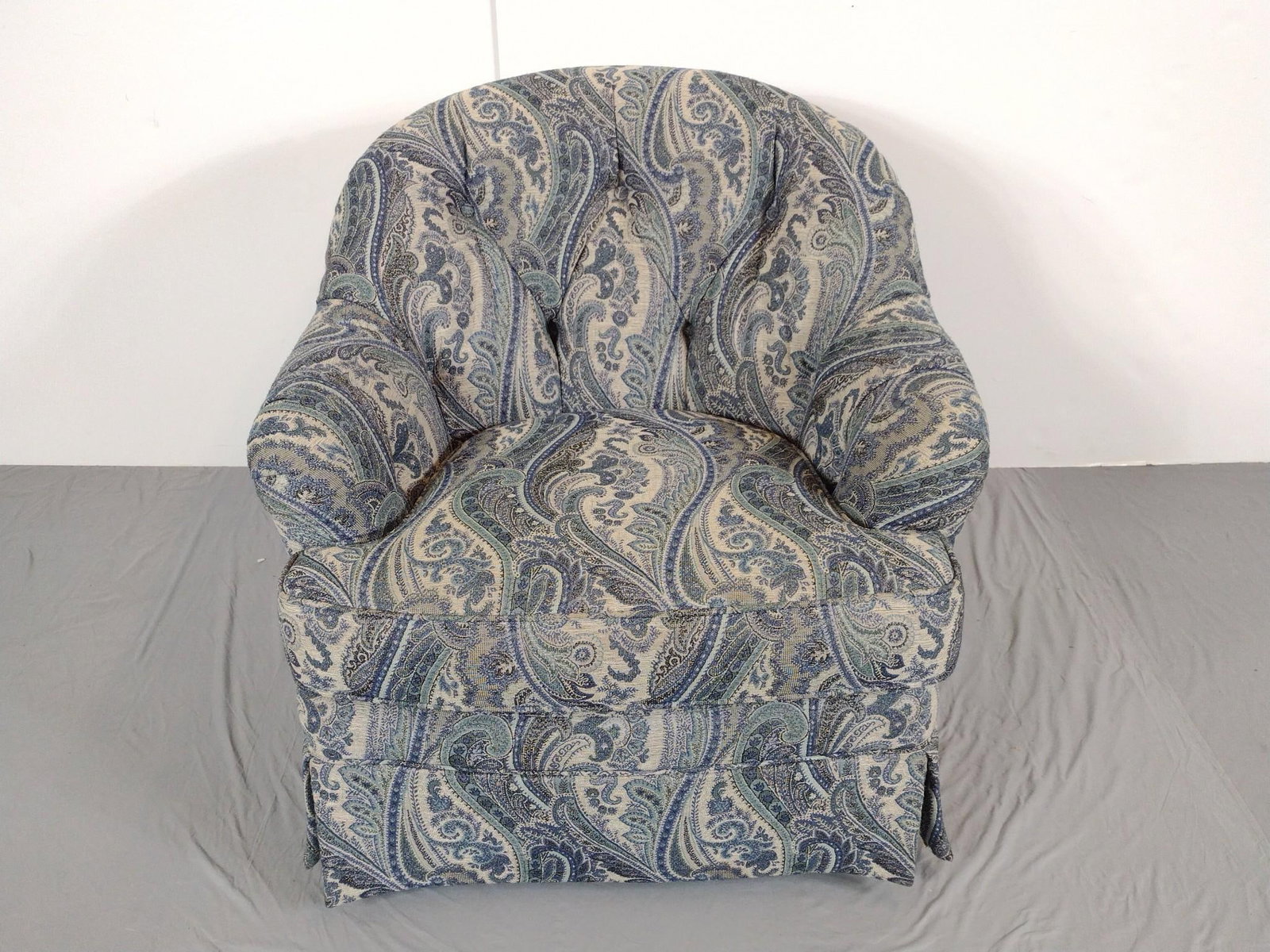 Sherrill Furniture Upholstered Swivel Chair: NOT ELIGIBLE FOR IN-HOUSE SHIPPING: See Terms for Shipping Options. 35" wide X 33" deep X 33" high.