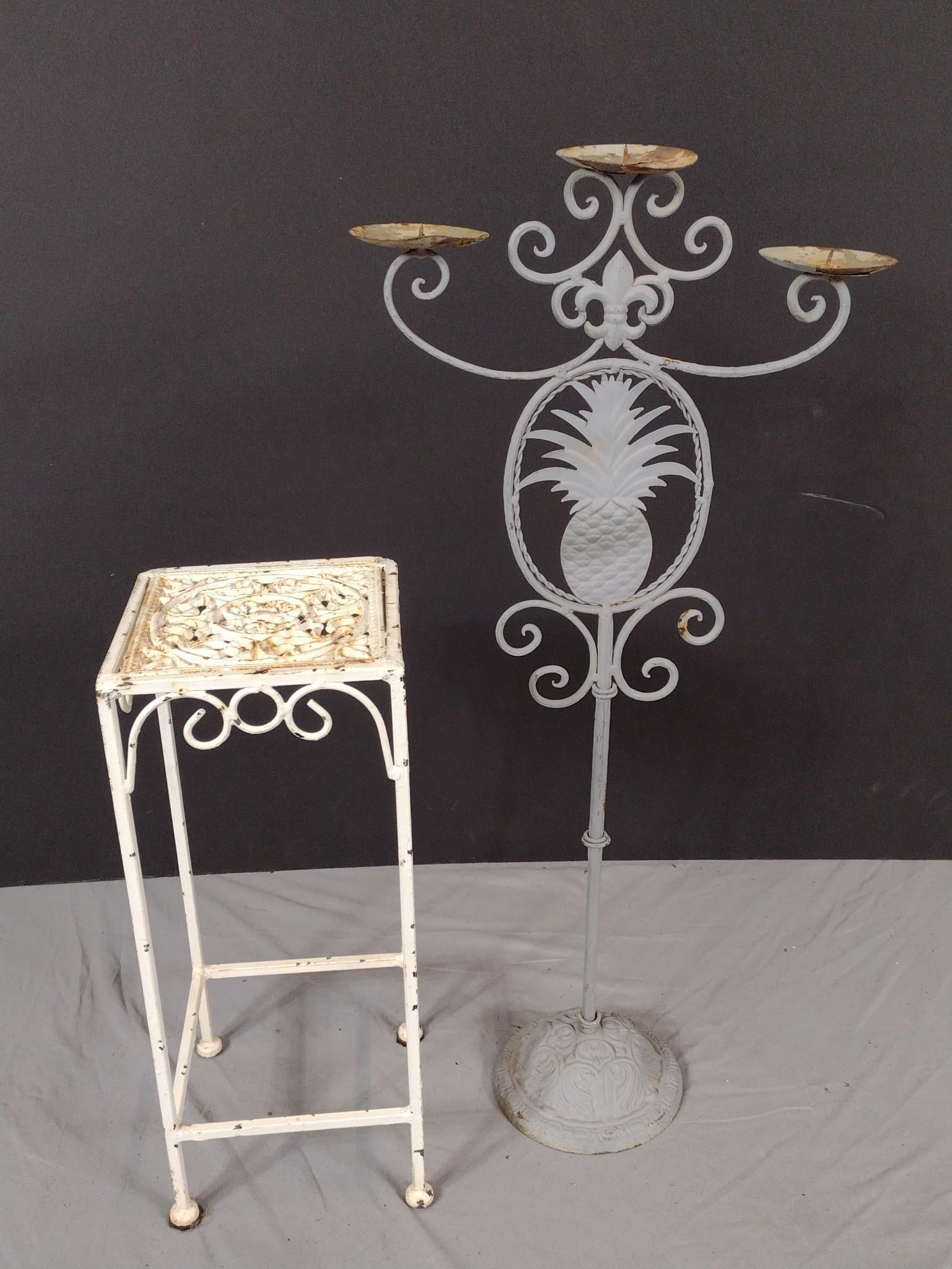 Metal Plant Stand And Candle Holder (1 of 3)