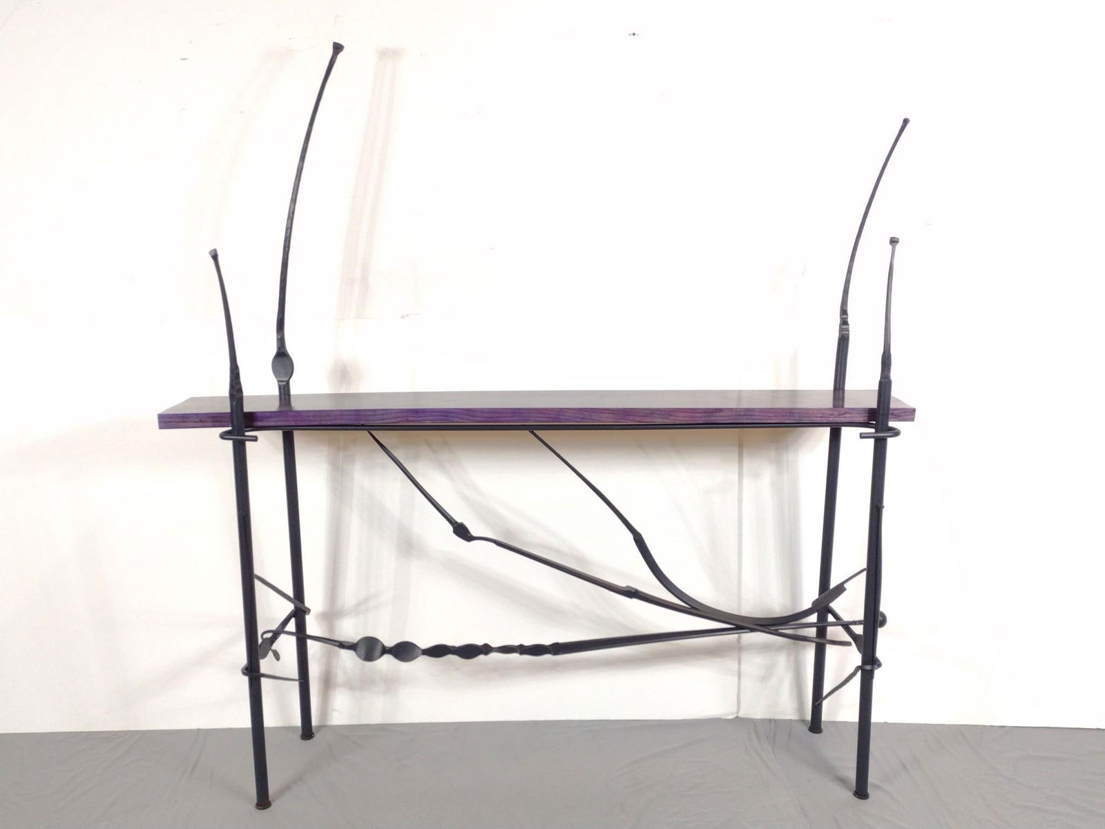 Sword Hall Table w/ Purple Wood Top By James Cavagnaro (1 of 9)