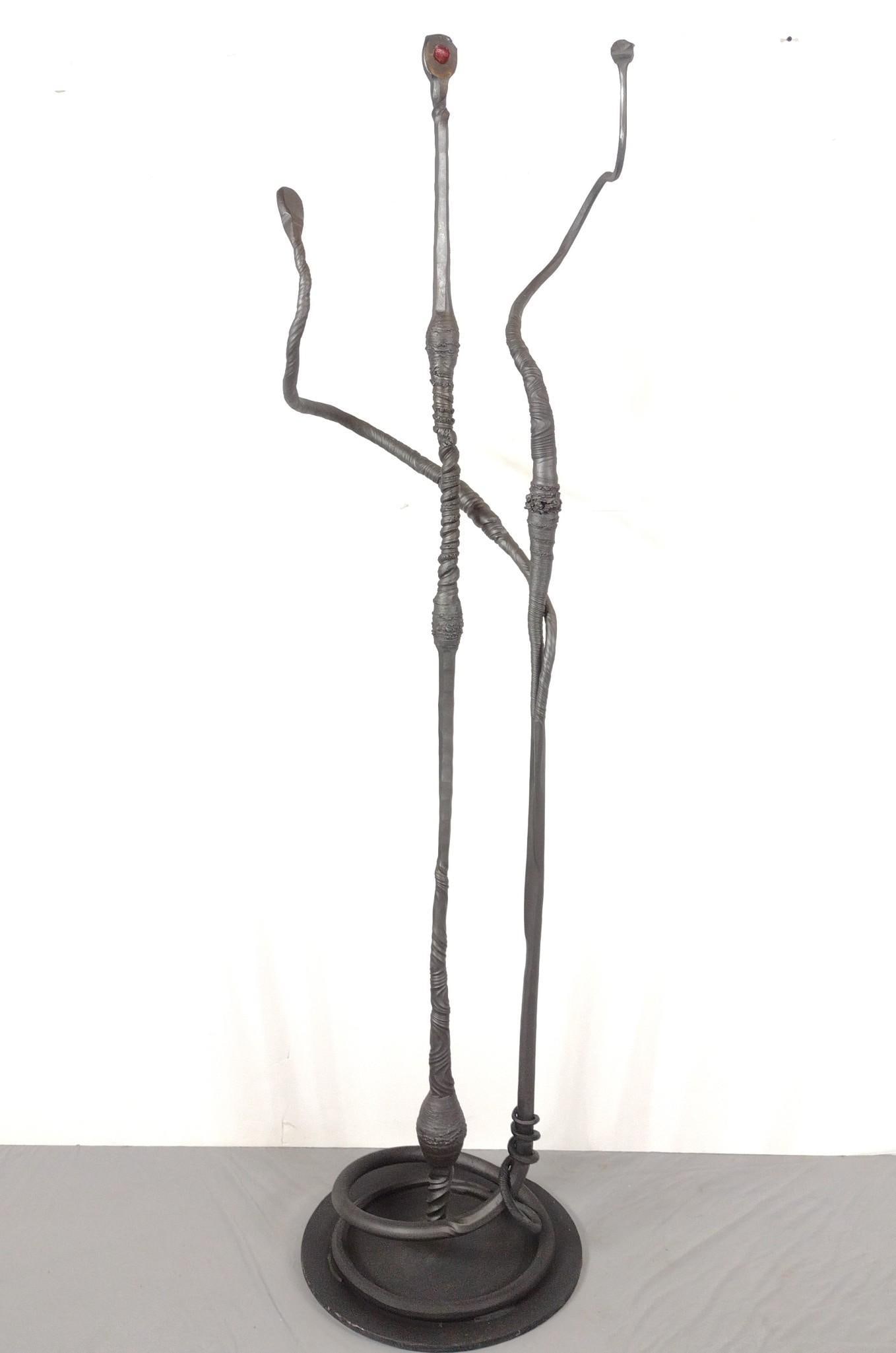 Twisted Steel Coat Tree Sculpture By James Cavagnaro (1 of 8)