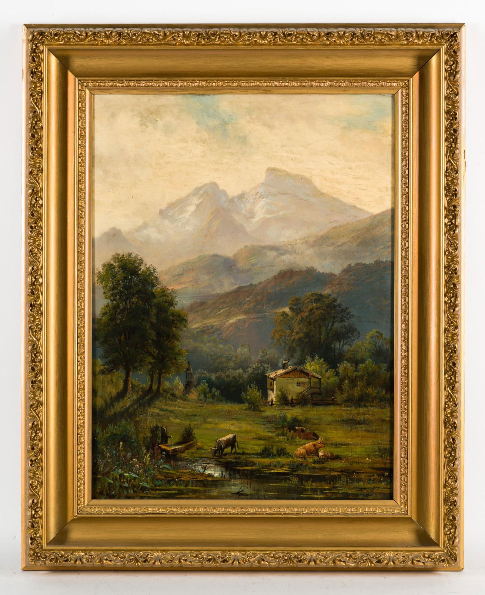 Unsigned Oil on Canvas Landscape Painting (1 of 2)