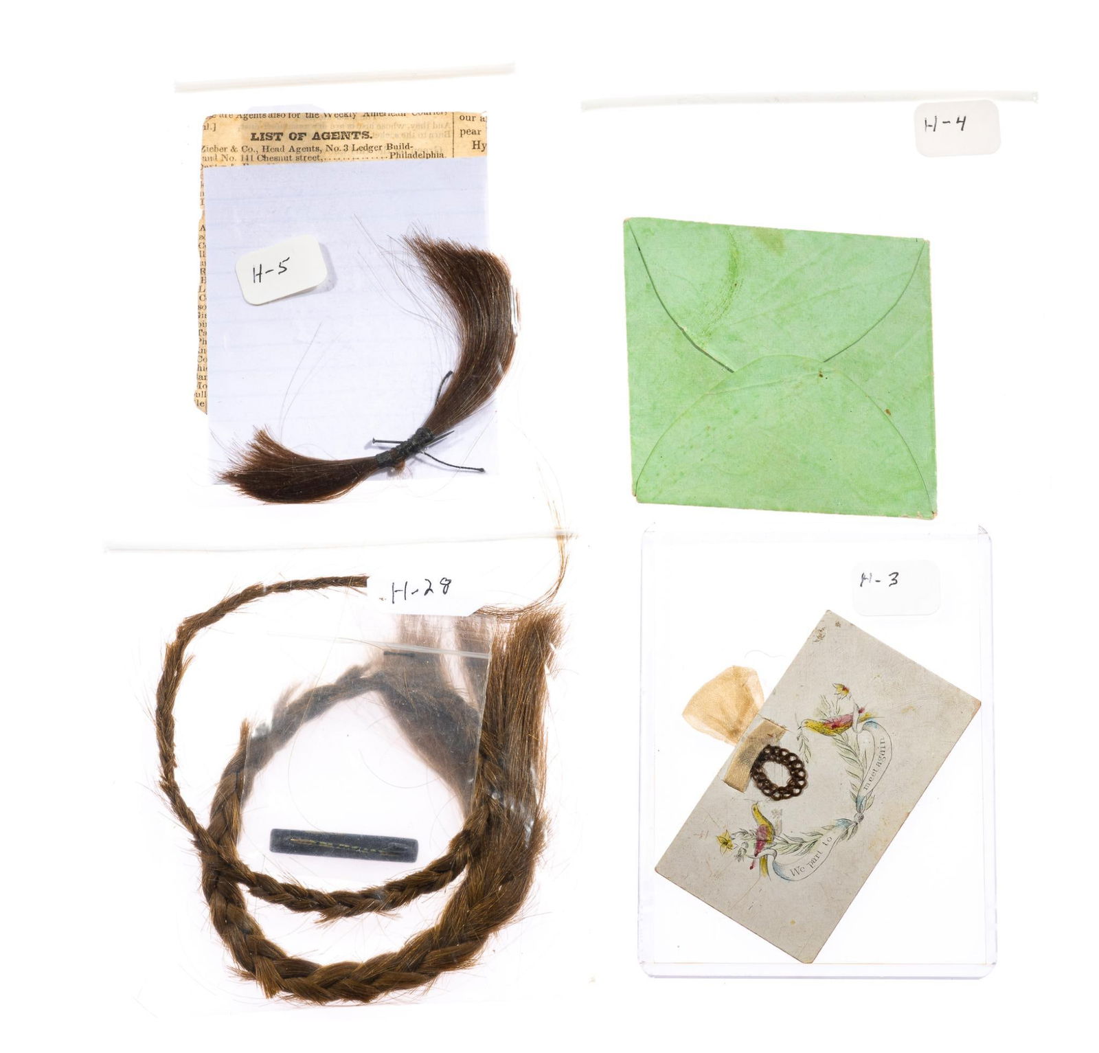 4 Pcs Victorian Mourning Hair (1 of 4)