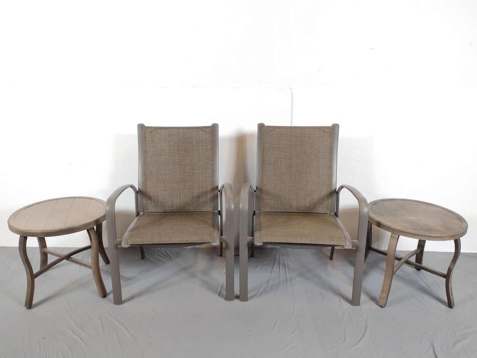 Pair Of Outdoor Chairs & Side Tables (1 of 7)