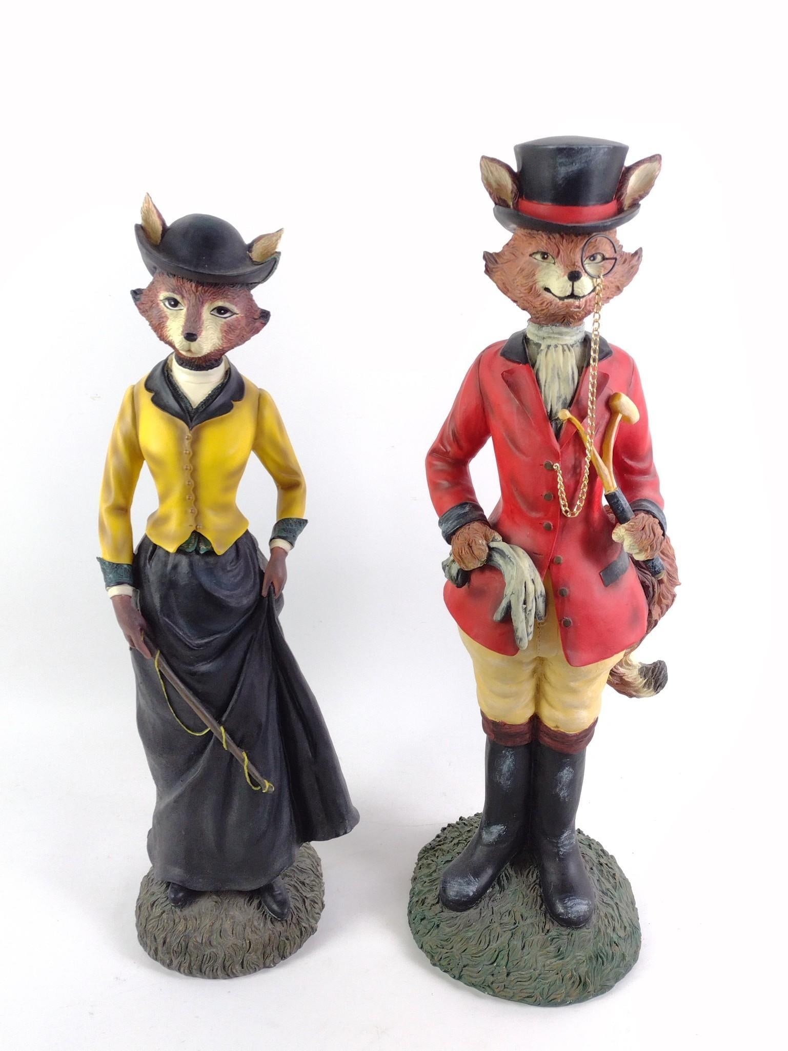 2 Winterthur Anthropomorphic Fox Statues (1 of 5)