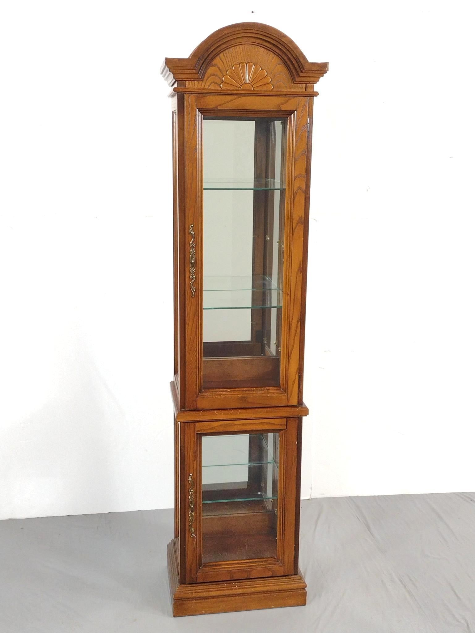 Streetman Furniture Curio Cabinet: NOT ELIGIBLE FOR IN-HOUSE SHIPPING - See Terms for Shipping Options. 18" wide X 12-3/4" deep X 72-1/2" high.