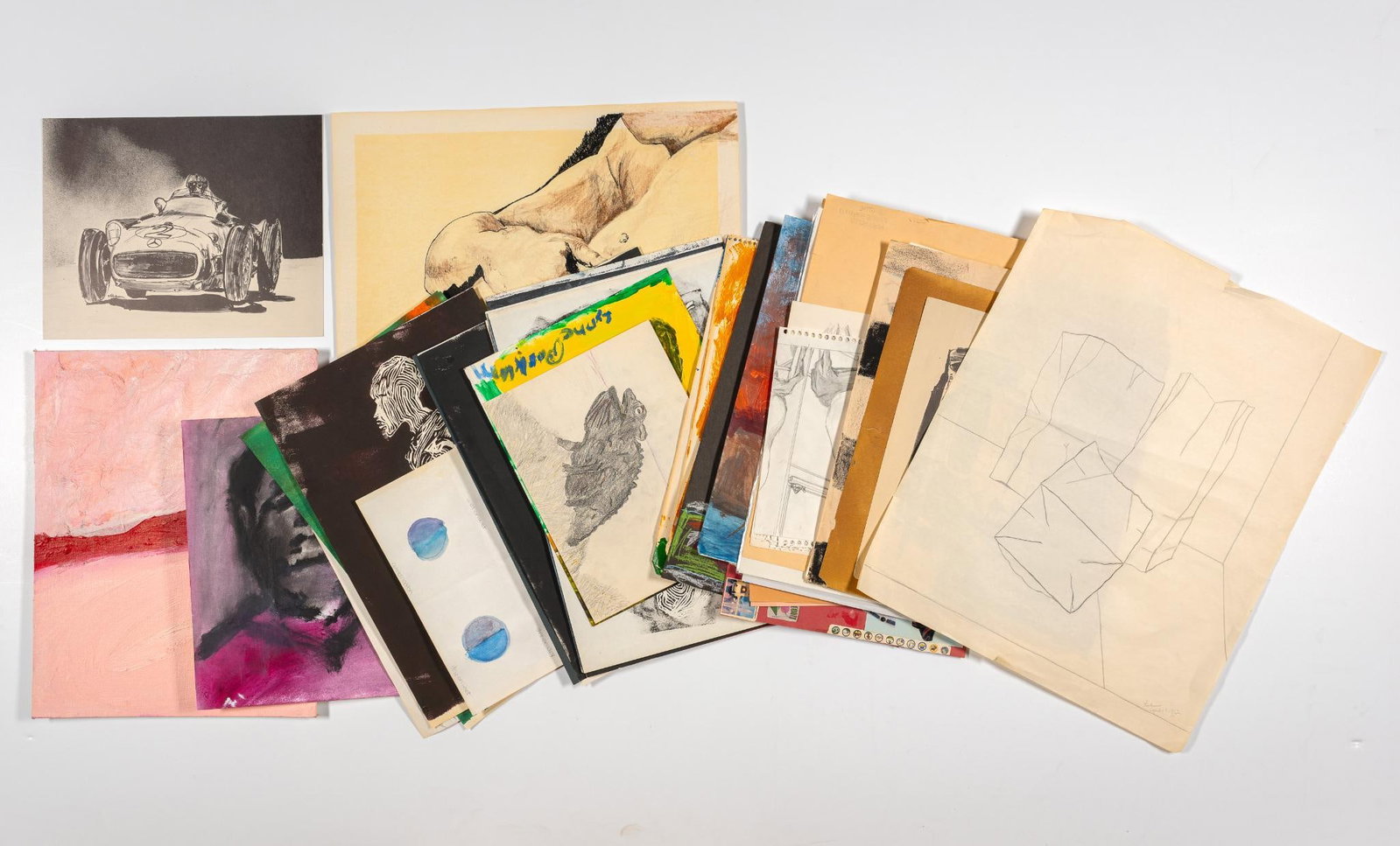 Lot of Virginia Cohn Parkum Art (PA 1943-2025): NOT ELIGIBLE FOR IN-HOUSE SHIPPING: See Terms for Shipping Options. Most just doodles and drawings. PROVENANCE: From the Estate of Virginia Parkum. The Rev. Dr. Virginia "Ginny" Cohn Parkum (1943-2025