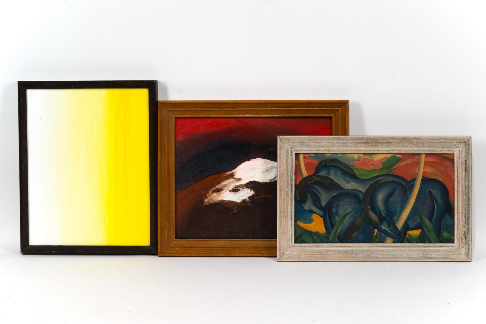 3 Pcs Virginia Cohn Parkum (PA 1943-2025) Art: NOT ELIGIBLE FOR IN-HOUSE SHIPPING: See Terms for Shipping Options. Includes "Transfiguration: La Lumiere du Graal"; and 2 untitled. All framed. Overall 10-1/2" to 15" long x 12" to 16-1/4" wide. PROV