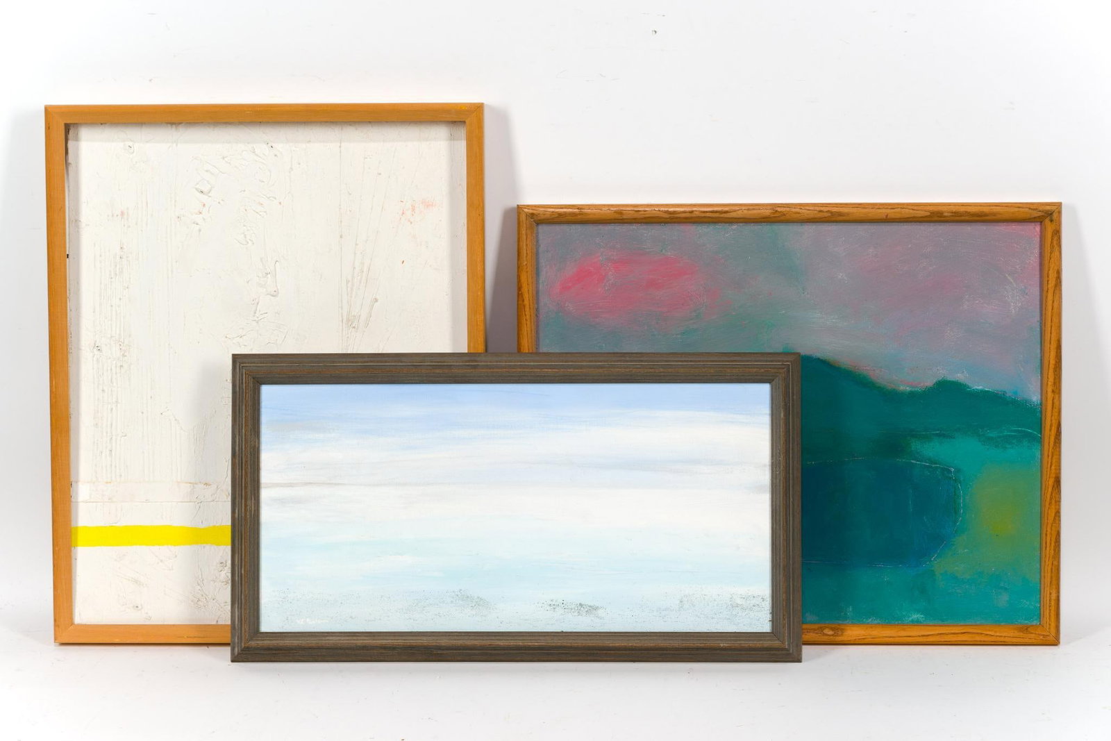 3 Pcs Virginia Cohn Parkum (PA 1943-2025): NOT ELIGIBLE FOR IN-HOUSE SHIPPING: See Terms for Shipping Options. Includes "In Concert Tonight"; and 2 untitled. 11-3/4" to 20-3/4" long x 17" to 22" wide. PROVENANCE: From the Estate of Virginia Pa