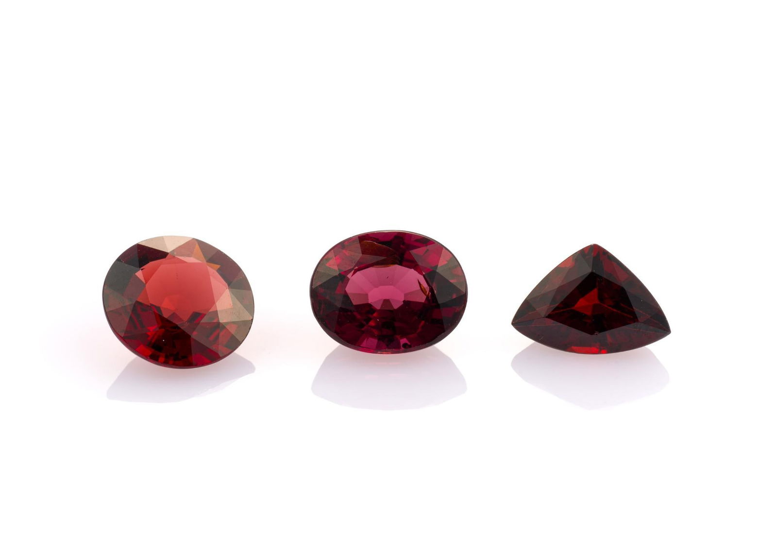 3 Unmounted Rhodolite Garnets (1 of 1)