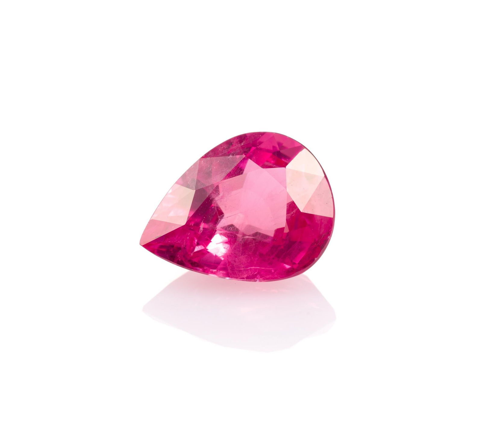 Unmounted Pink Sapphire: Pear, 4.17 carats, natural. From a selection of fine gemstones of a retiring GIA Graduate Gemologist, custom jewelry designer, appraiser, artist, and avid collector.