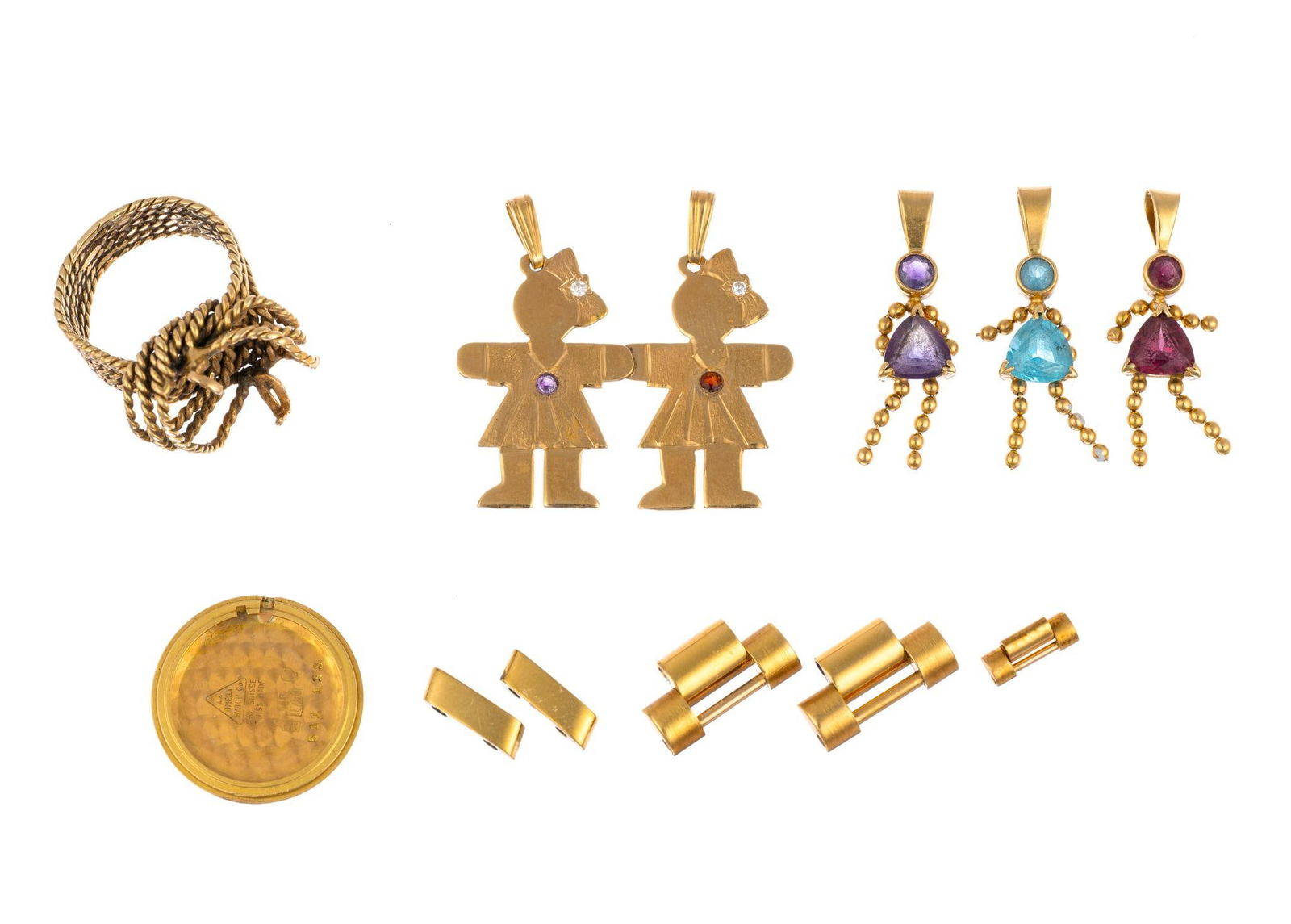 14K And 18K Scrap Gold Rolex Links Birthstone Charms (1 of 1)