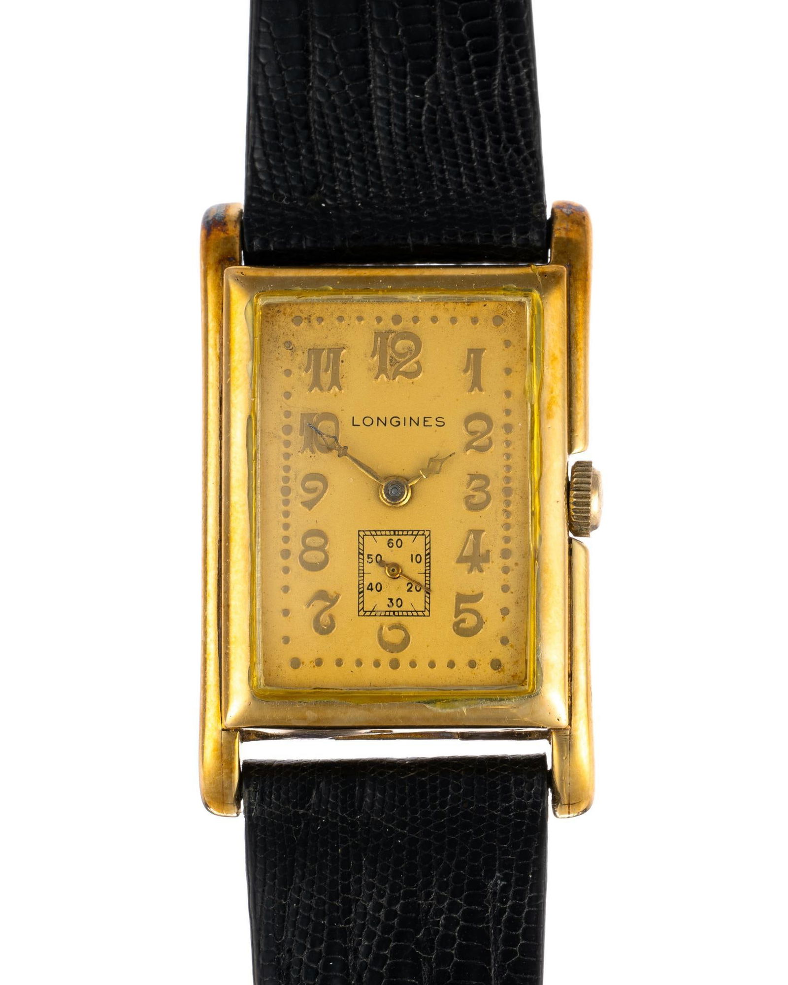 Longines Rectangular 14K Gold Wrist Watch (1 of 4)