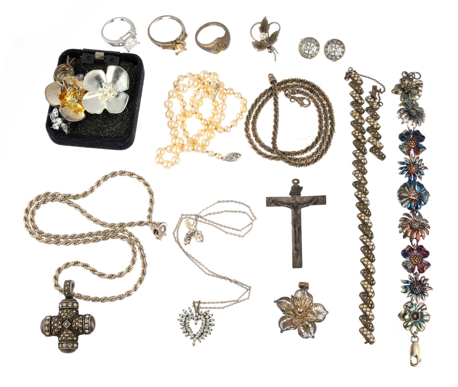 Various Vintage Jewelry Mostly Sterling Silver (1 of 1)