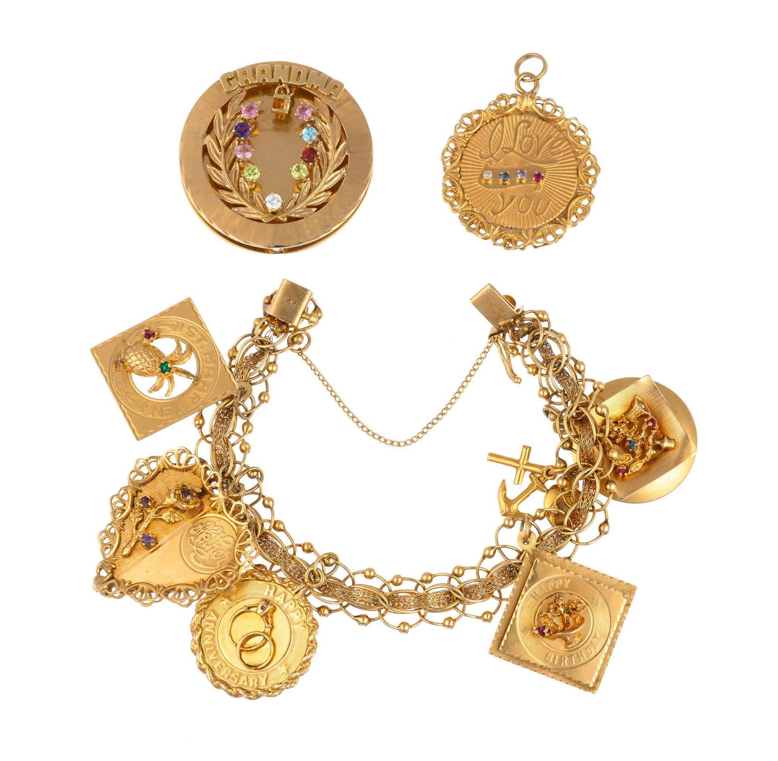 14K Gold Charm Bracelet (1 of 5)