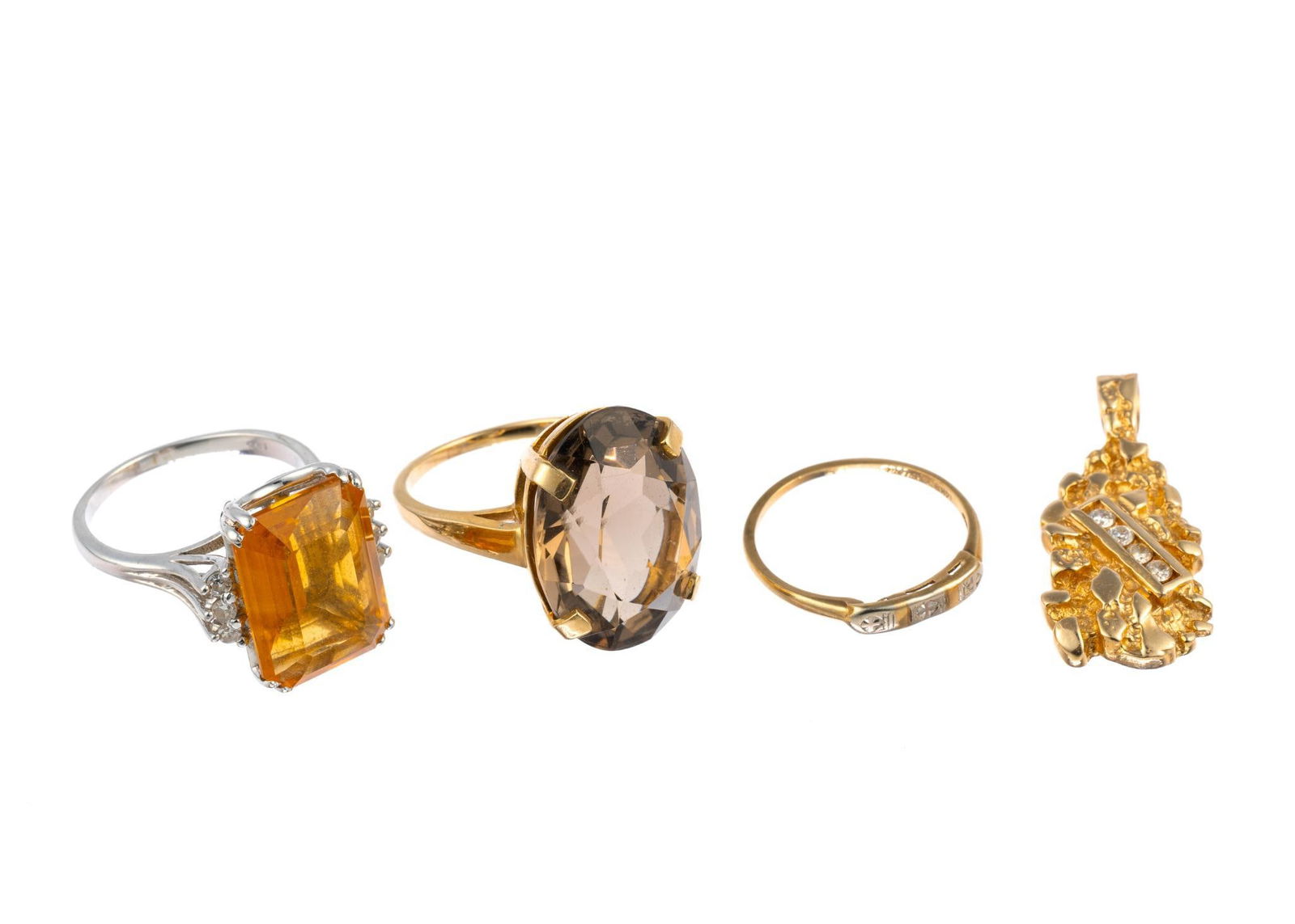 14K Gold Gemstone Rings and Pendant (1 of 4)