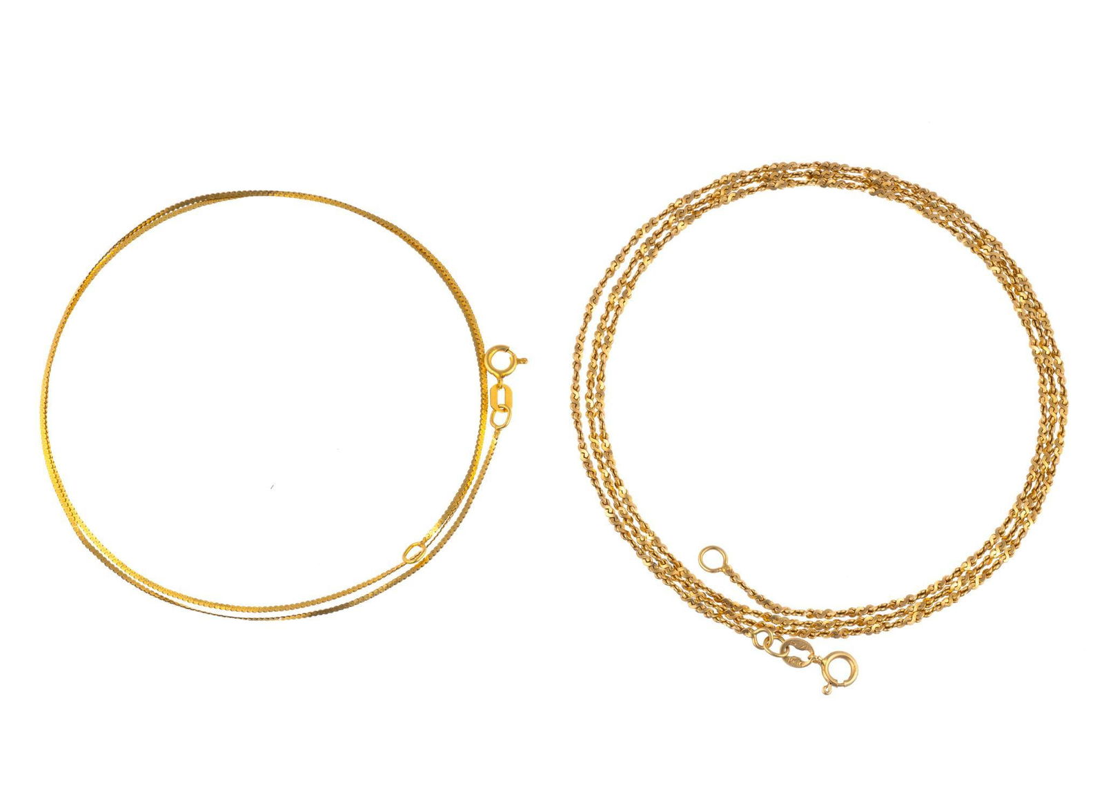 Two 14K Gold Chain Necklaces (1 of 3)