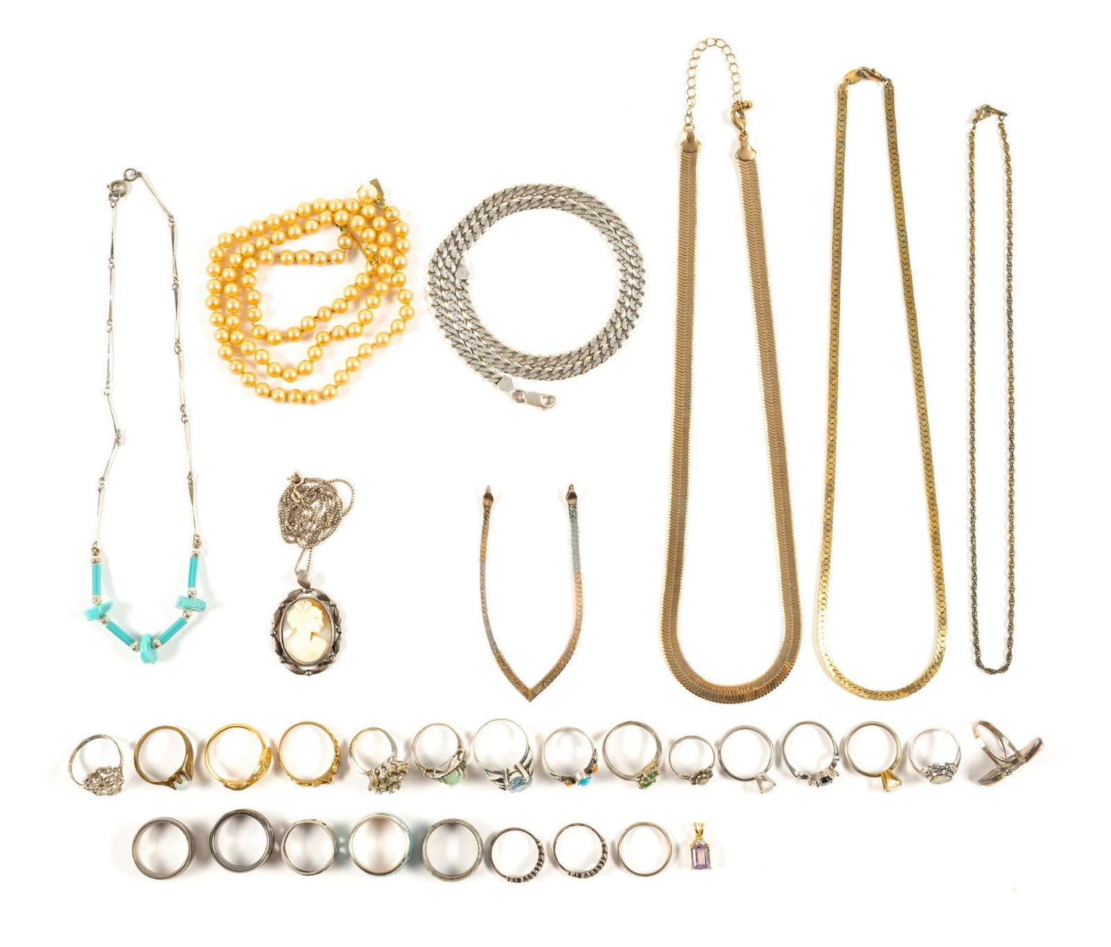 Sterling Silver Rings Necklace Pendant and Misc (1 of 6)