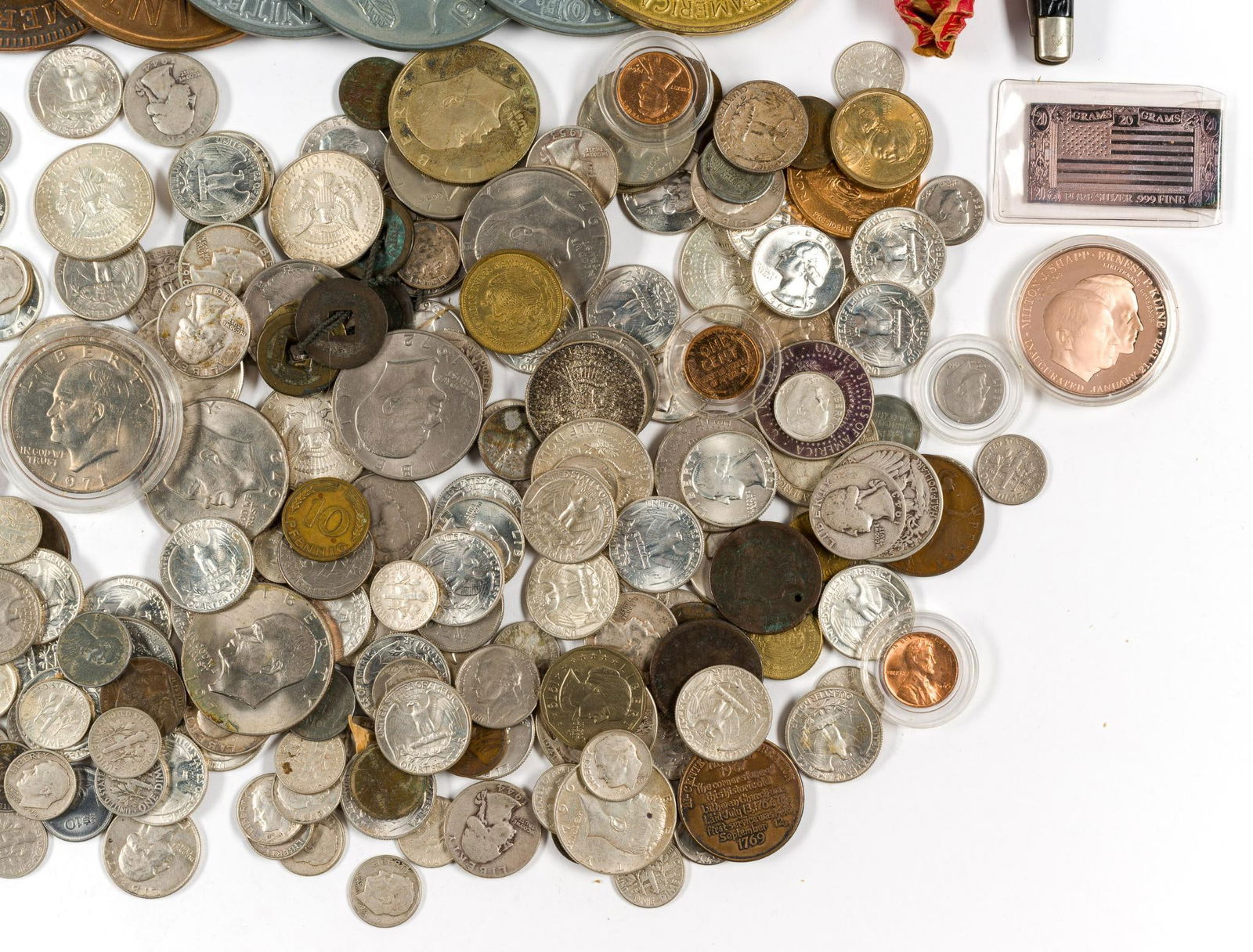 Mixed Silver Quarters Half Dollars Dollars - 3