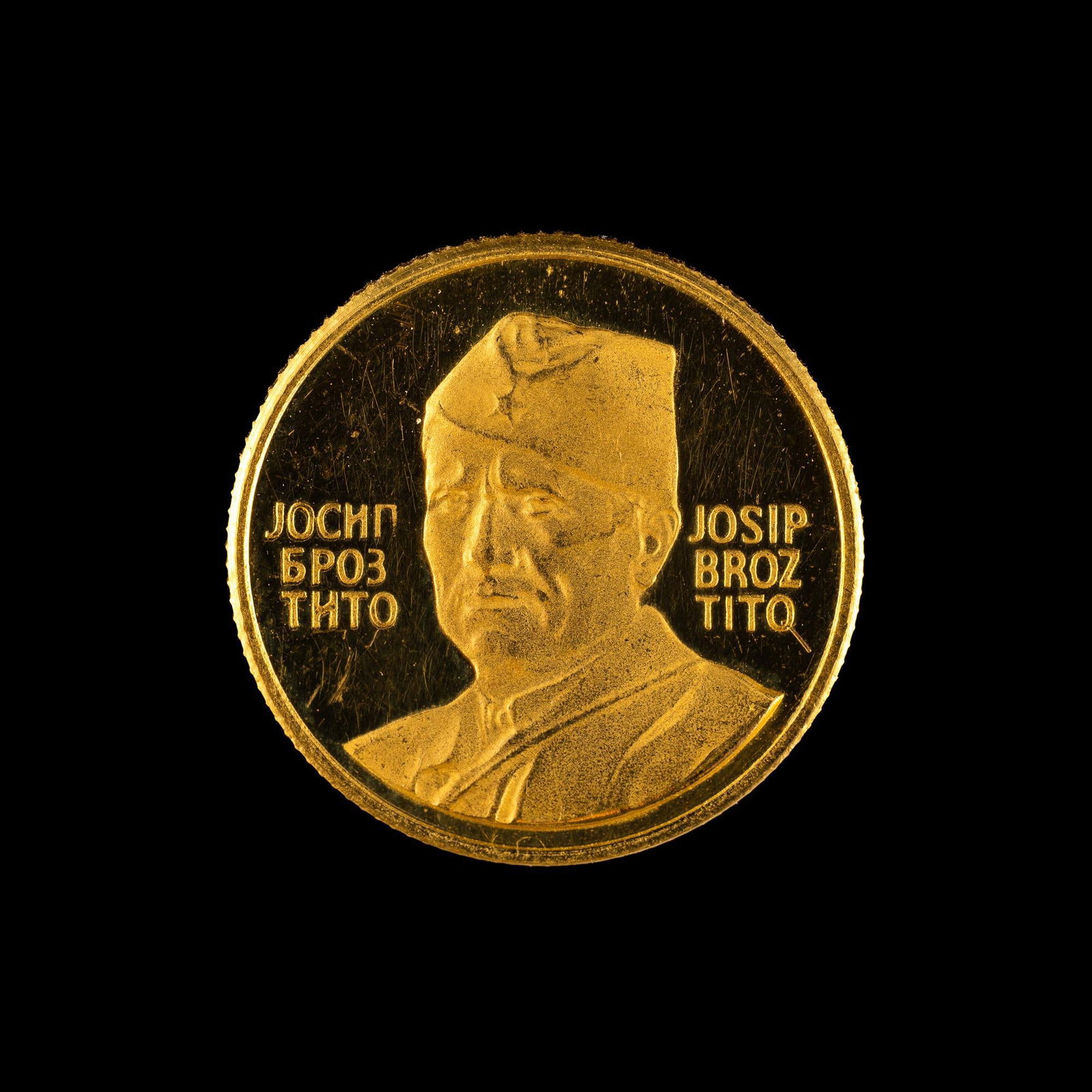 Yugoslavia Gold Proof Coin: 1973 Josip Broz Tito proof gold coin with weight of 3.5 grams.