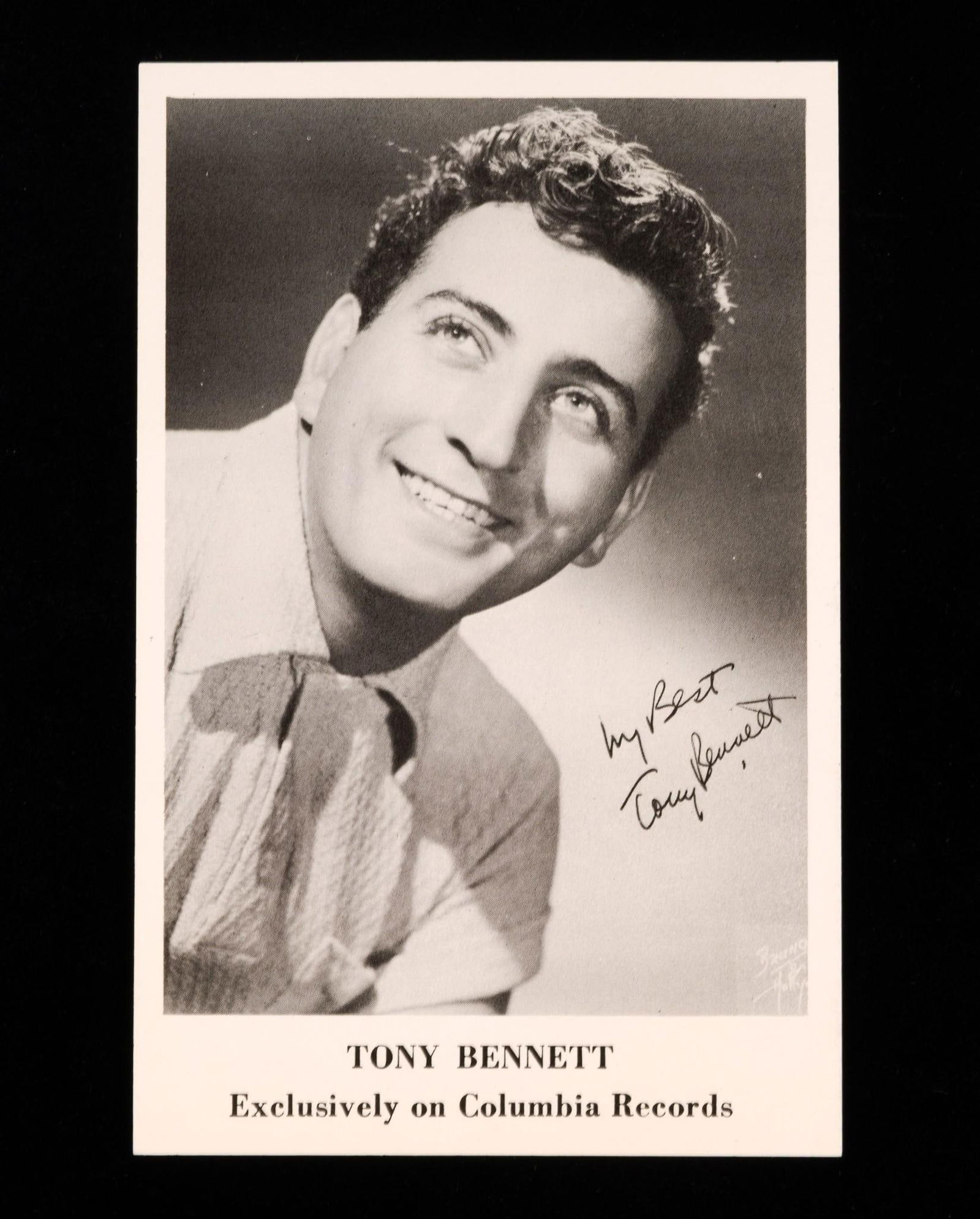 Tony Bennett Promotional Portrait Card Originally Signed (1 of 2)