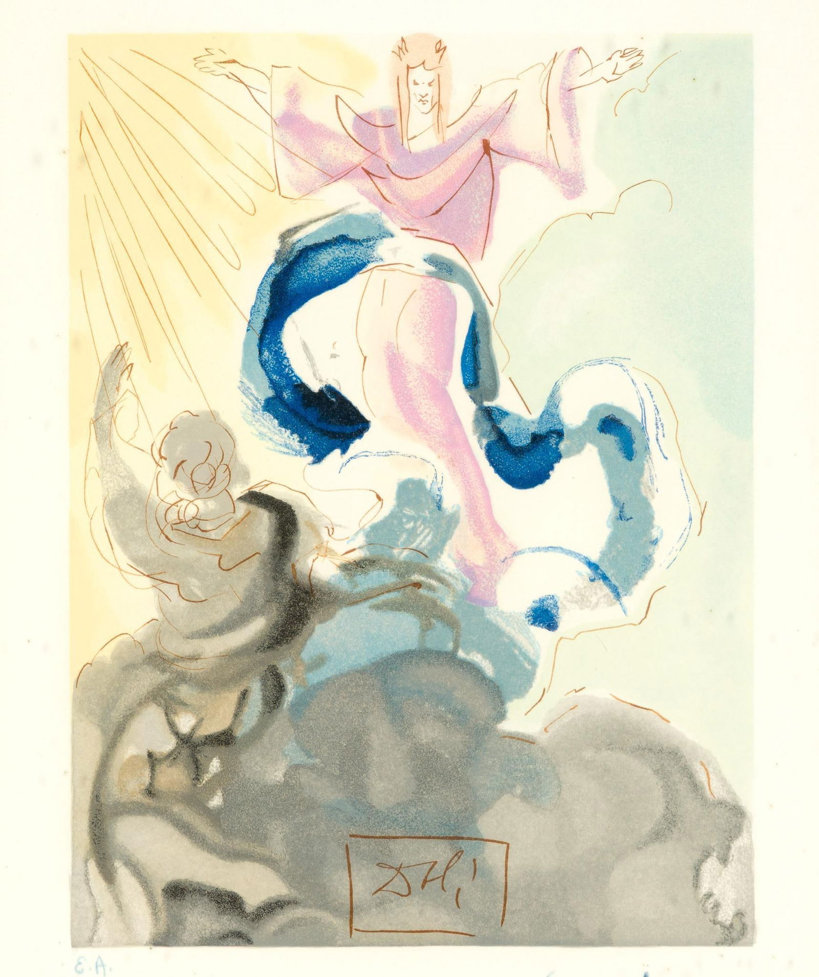 Salvador Dali Woodblock Print Canto 3 (1 of 4)