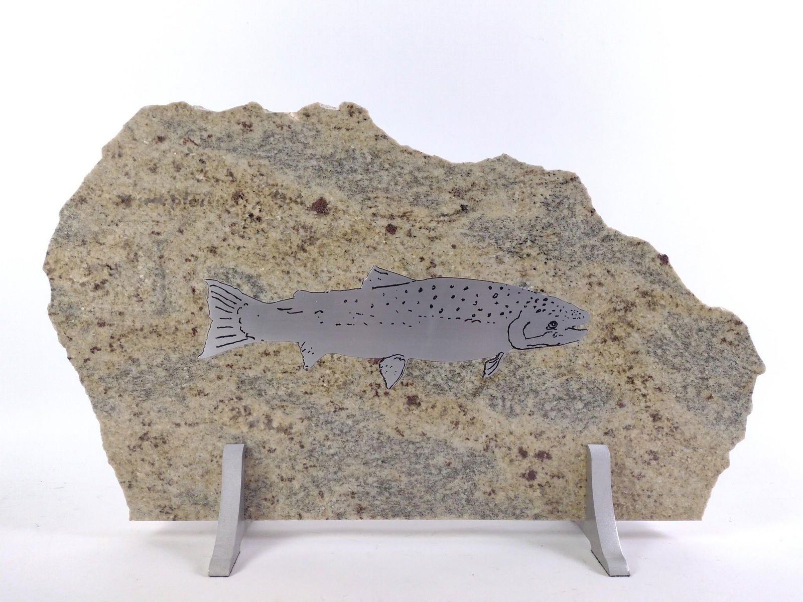 "Chrome" Steelhead Sculpture By James Cavagnaro (1 of 4)