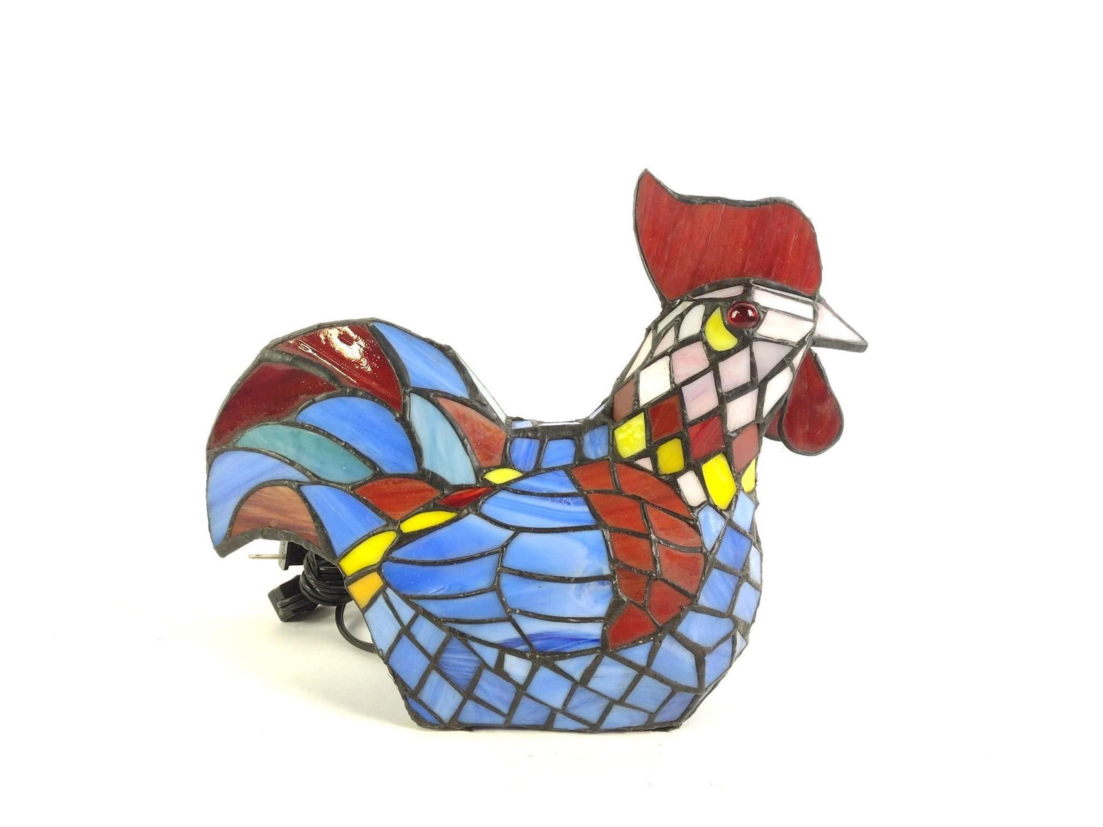 Acrylic Stained Glass Style Rooster Table Lamp (1 of 3)