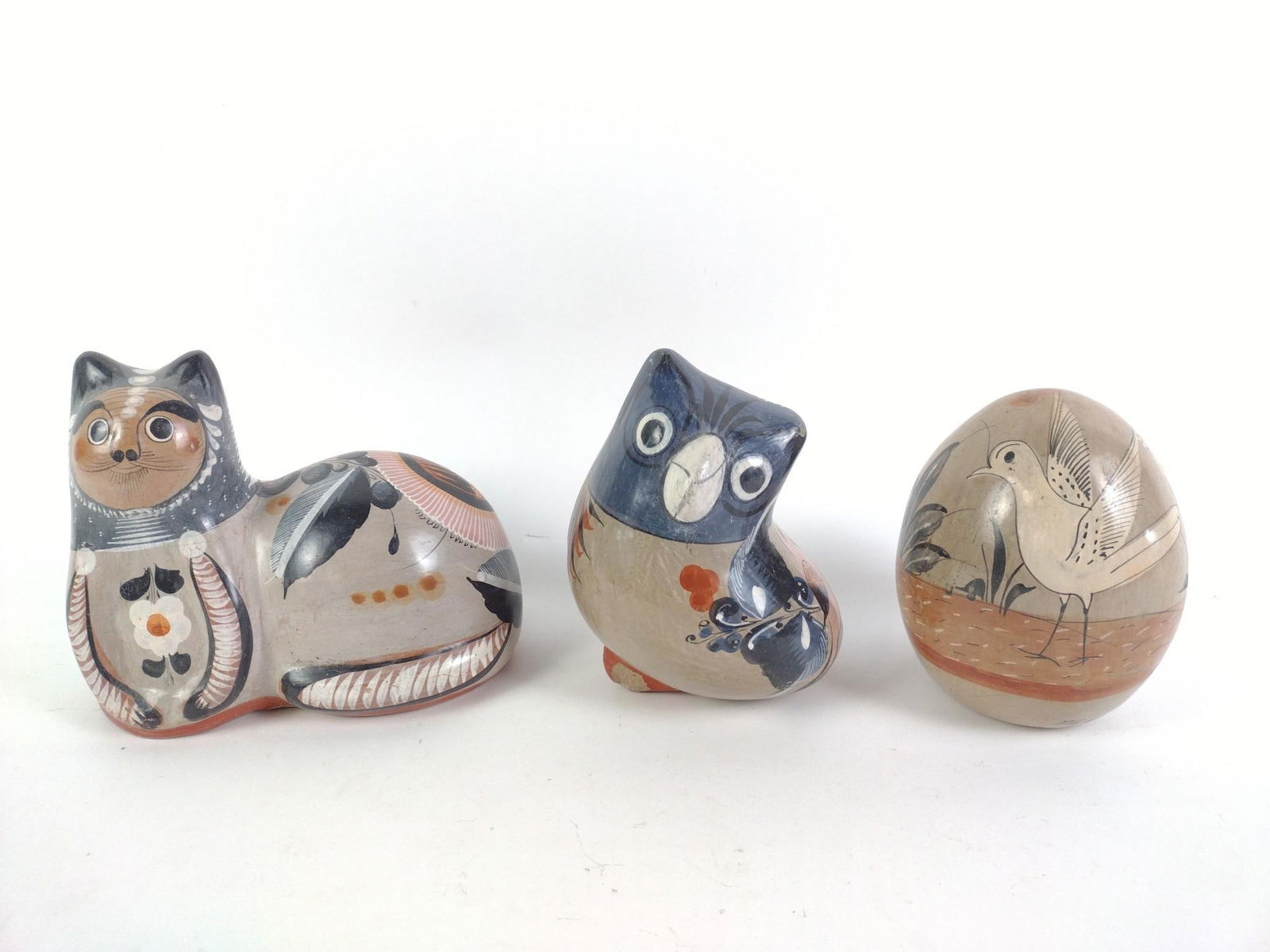 3 Pcs Tonala Mexican Pottery (1 of 5)