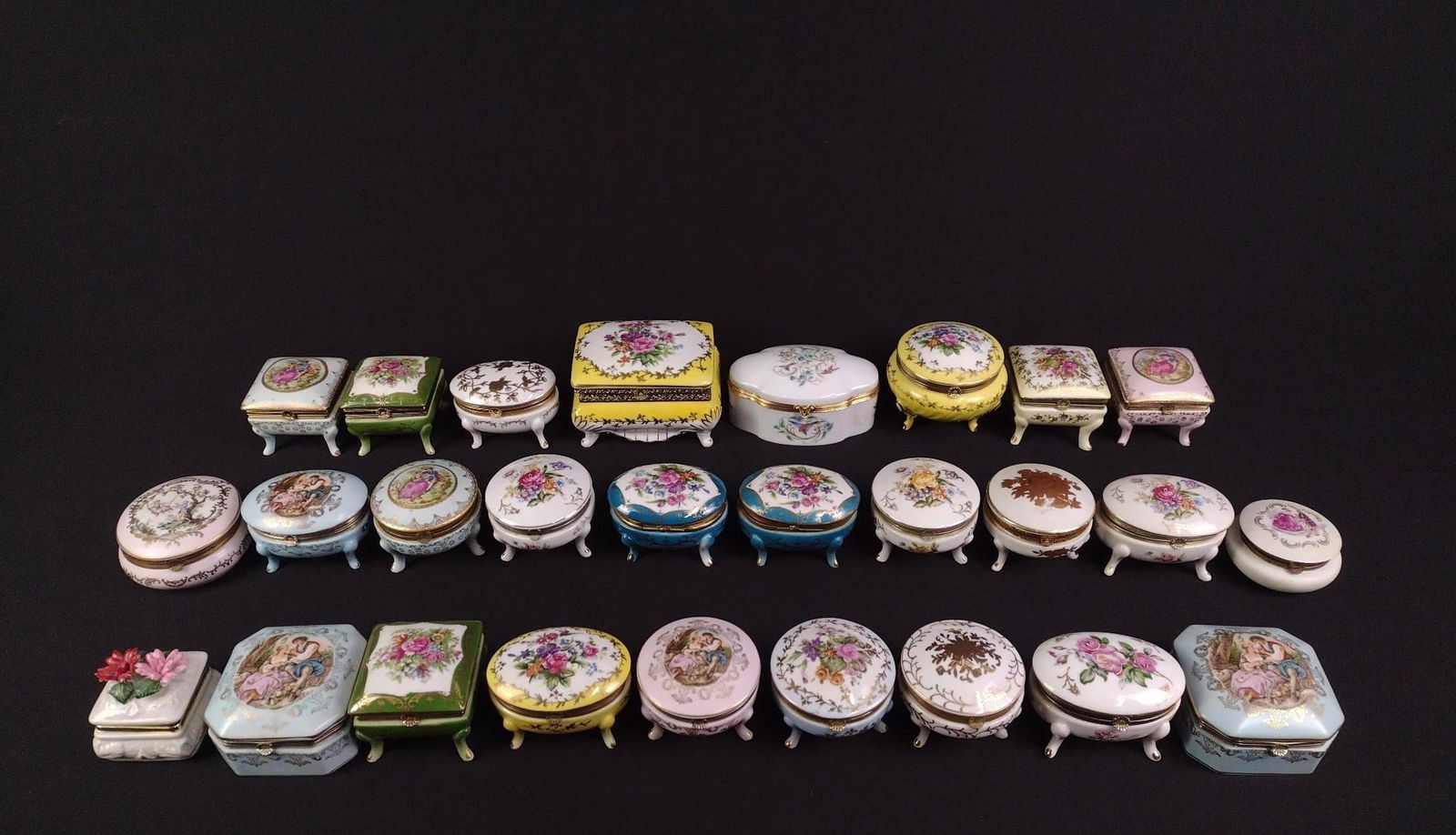 27 Porcelain Trinket Boxes incl Limoges (1 of 14)