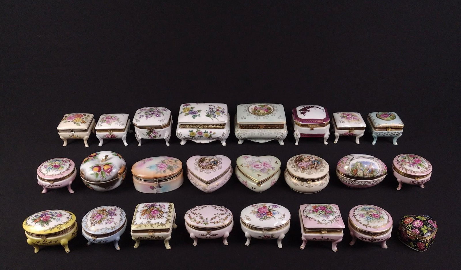 24 Porcelain Trinket Boxes incl Royal Crown (1 of 12)