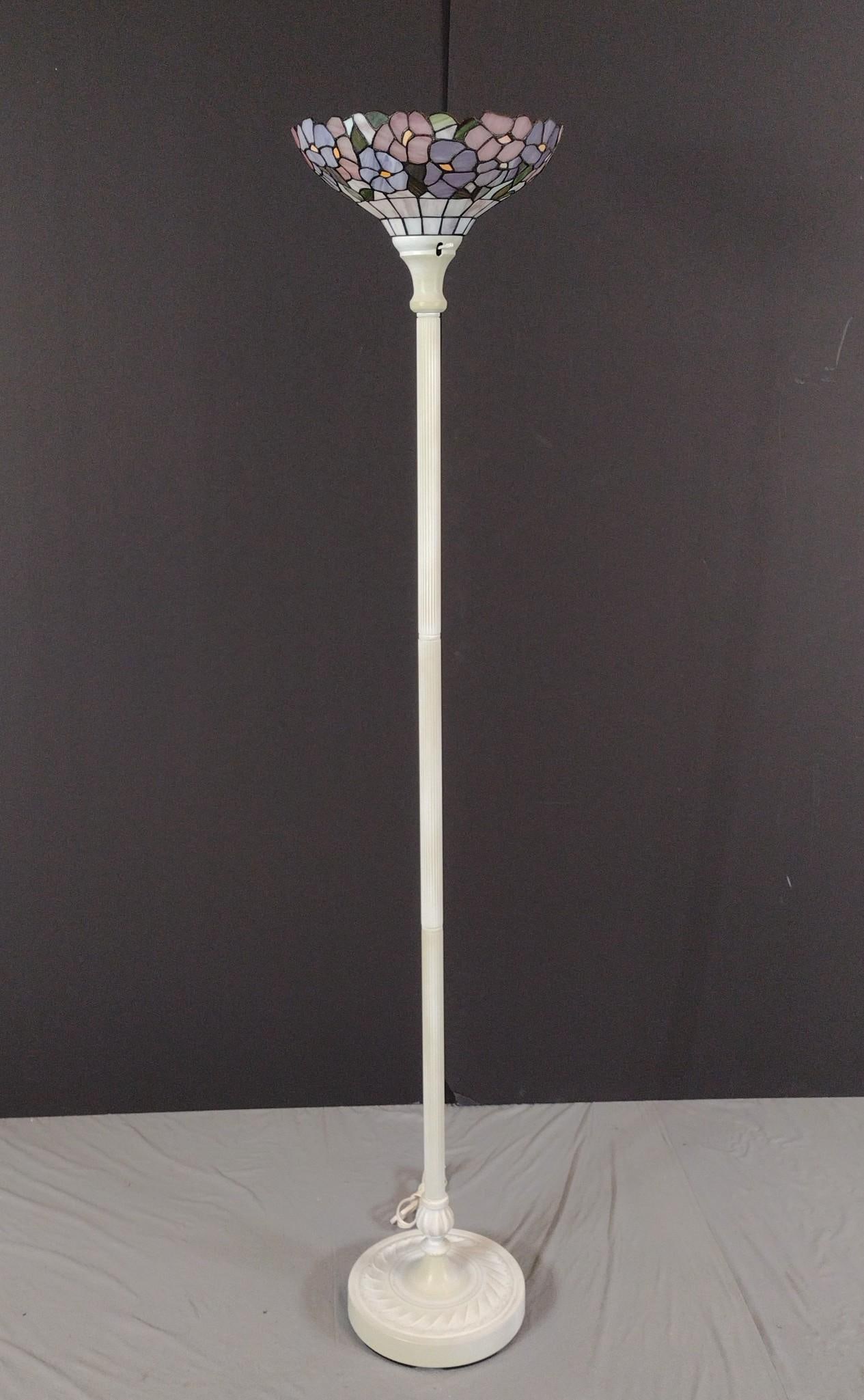 Torchiere Floor Lamp: NOT ELIGIBLE FOR IN-HOUSE SHIPPING: See Terms for Shipping Options. 14" diameter X 70" high.