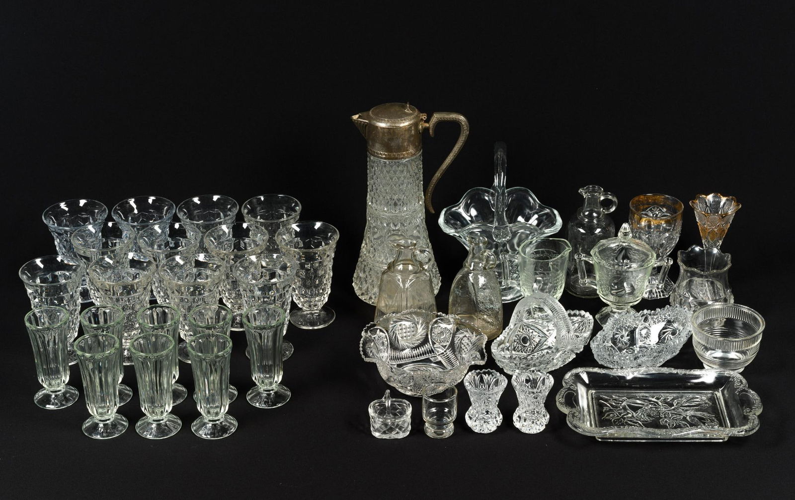 39 Pcs Glass Stemware & Decanter (1 of 5)