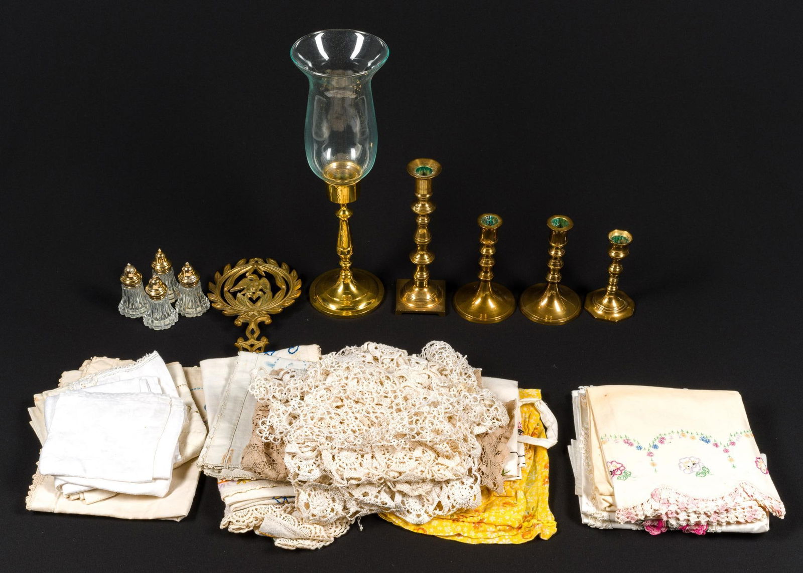 Decorative incl. Linens, Brass Candlesticks (1 of 3)