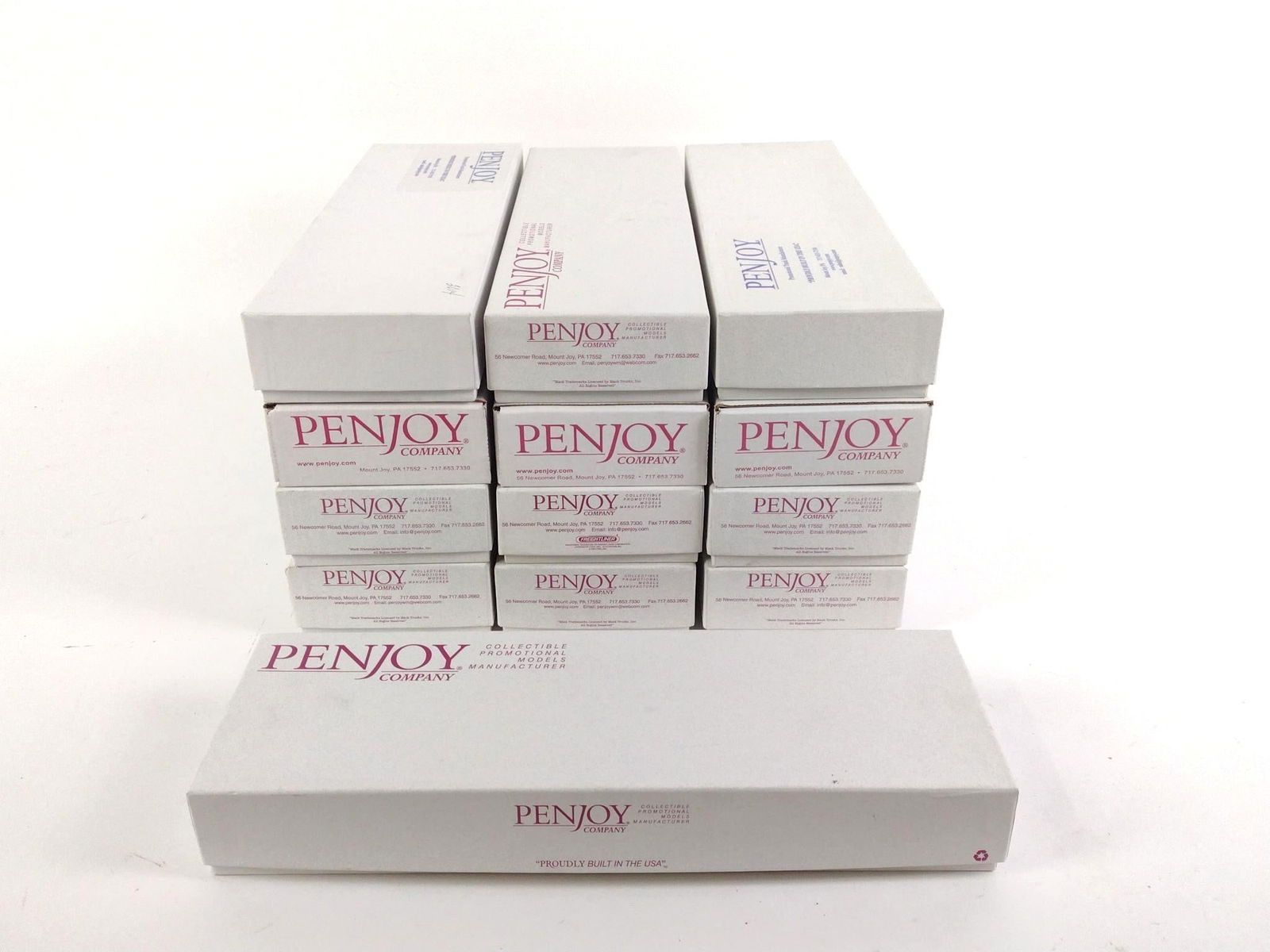 13 Penjoy Trucks in OBs: Boxes measure 15" wide x 2" high.