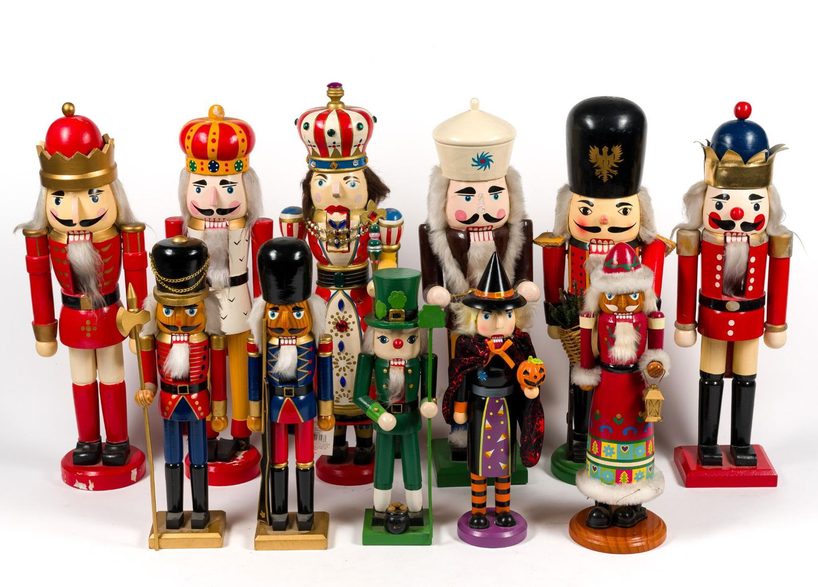 11 Nutcrackers: 14-1/2" to 20" long.