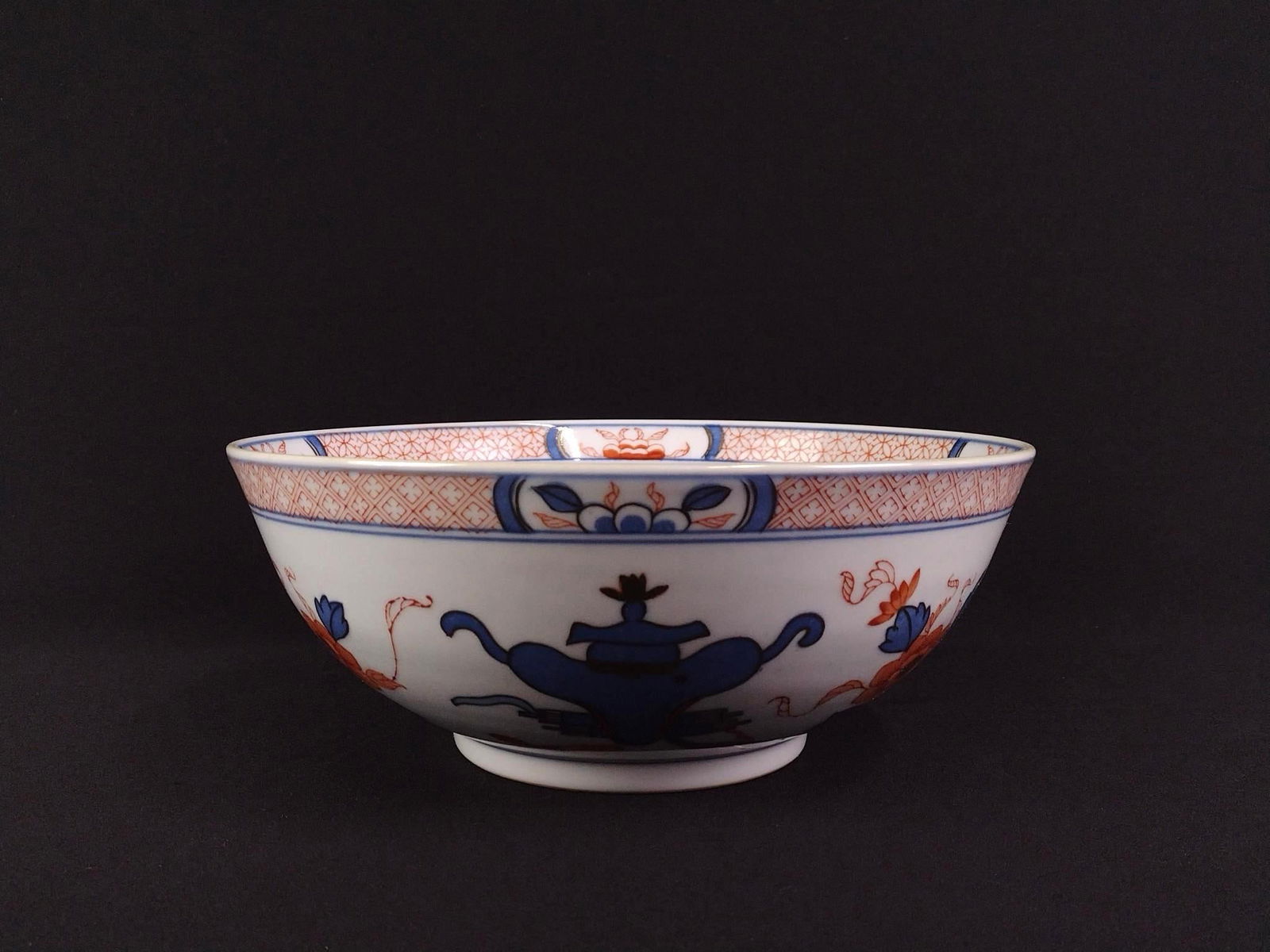 Japanese Imari Porcelain Bowl: Bottom marked. 11" wide x 4-1/2" high.