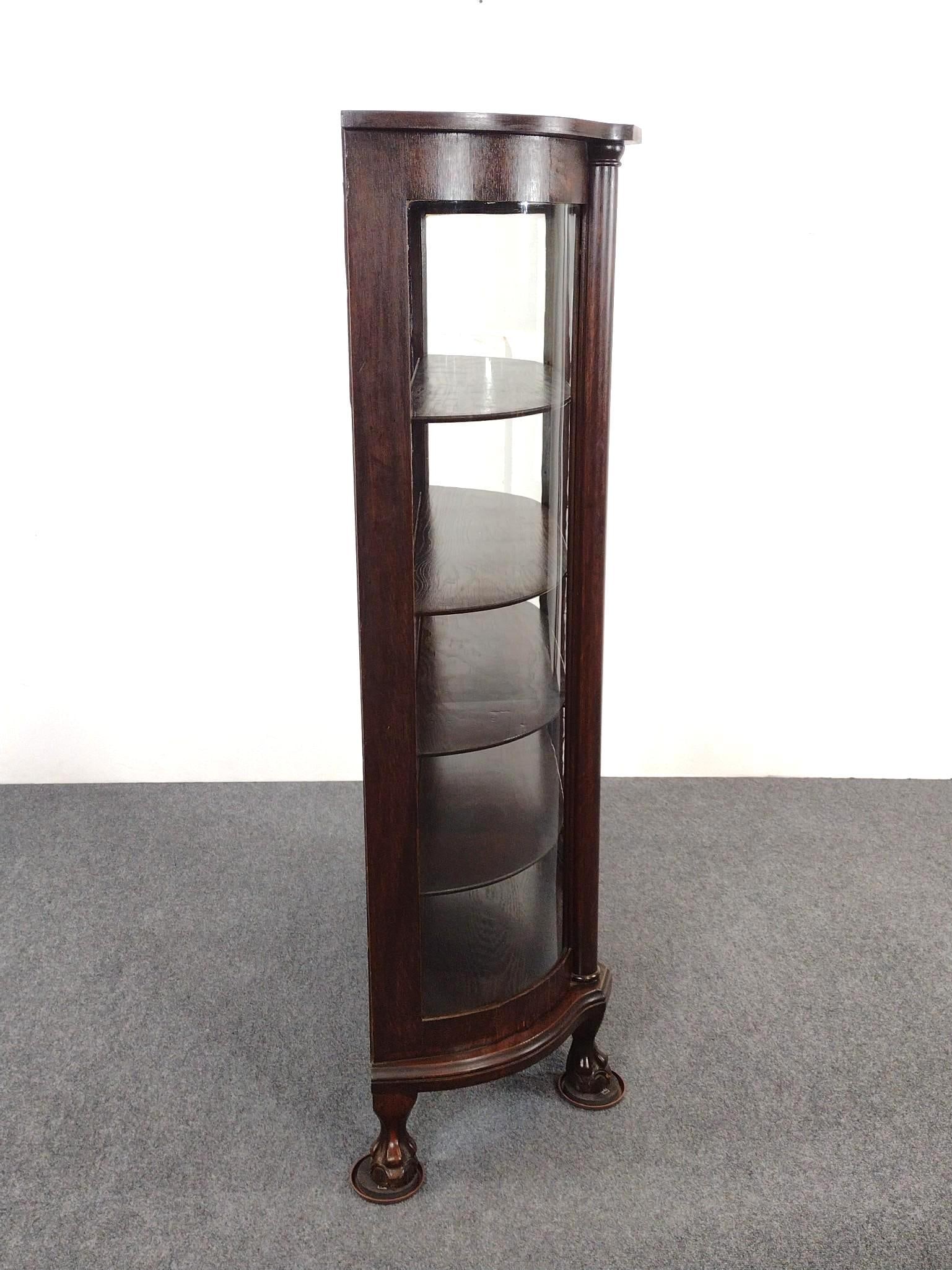 Bow Front Curio Cabinet - 3