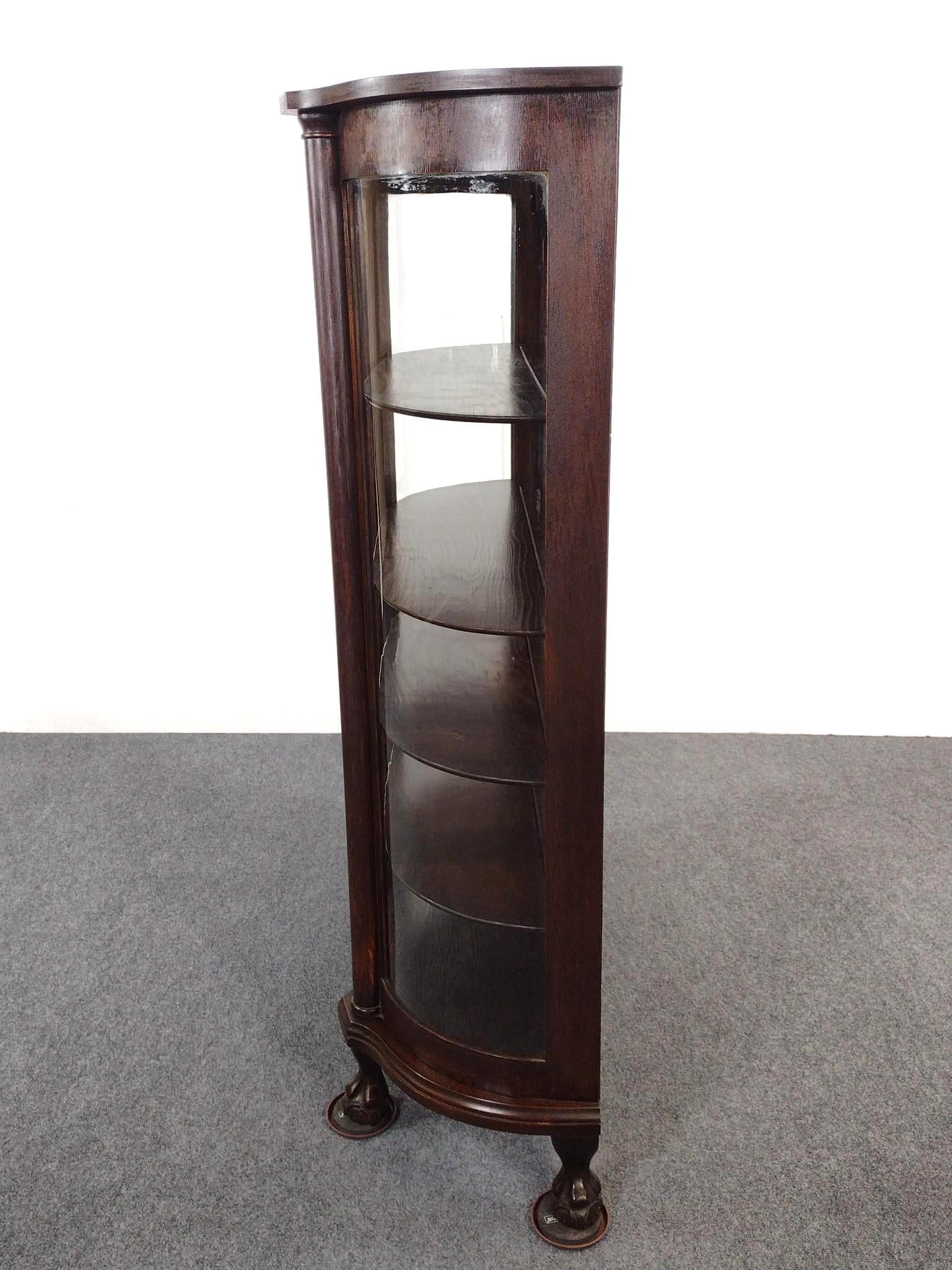 Bow Front Curio Cabinet - 4