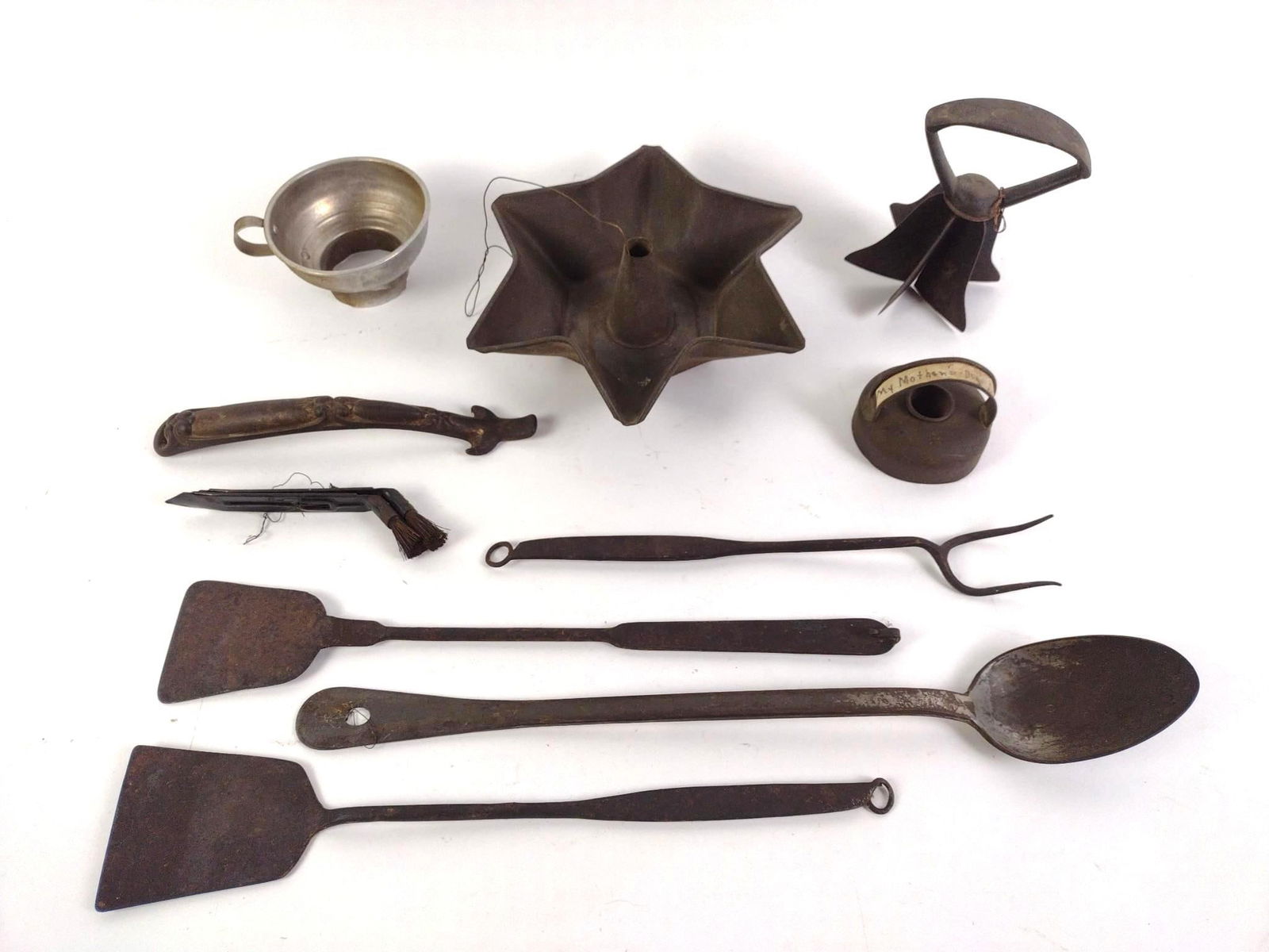 10 Antique Tin & Cast Iron Tools (1 of 4)