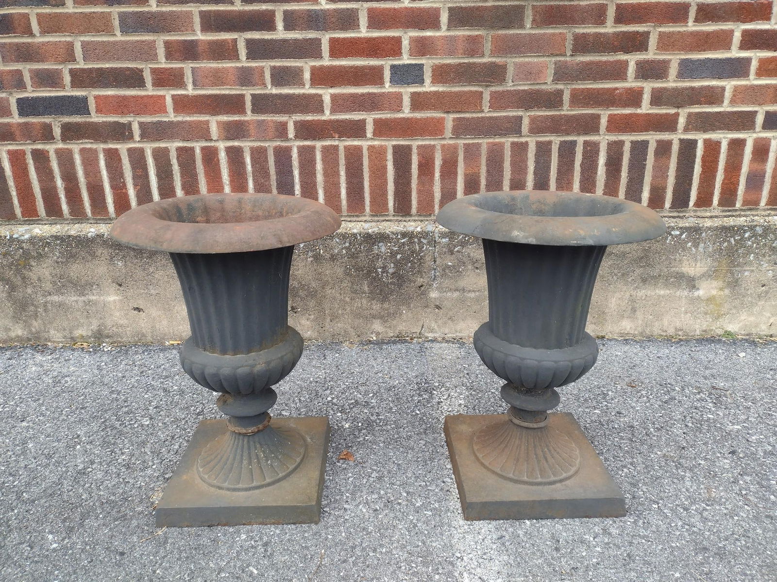 Pair Of Cast Iron Planters (1 of 3)