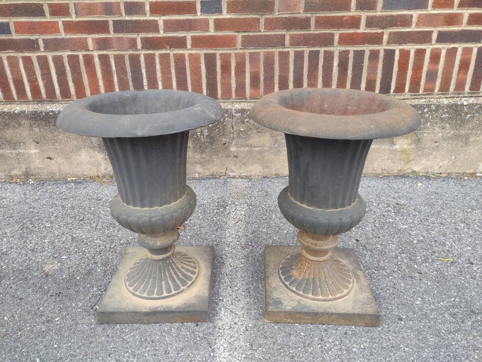 Pair of Cast Iron Planters (1 of 3)