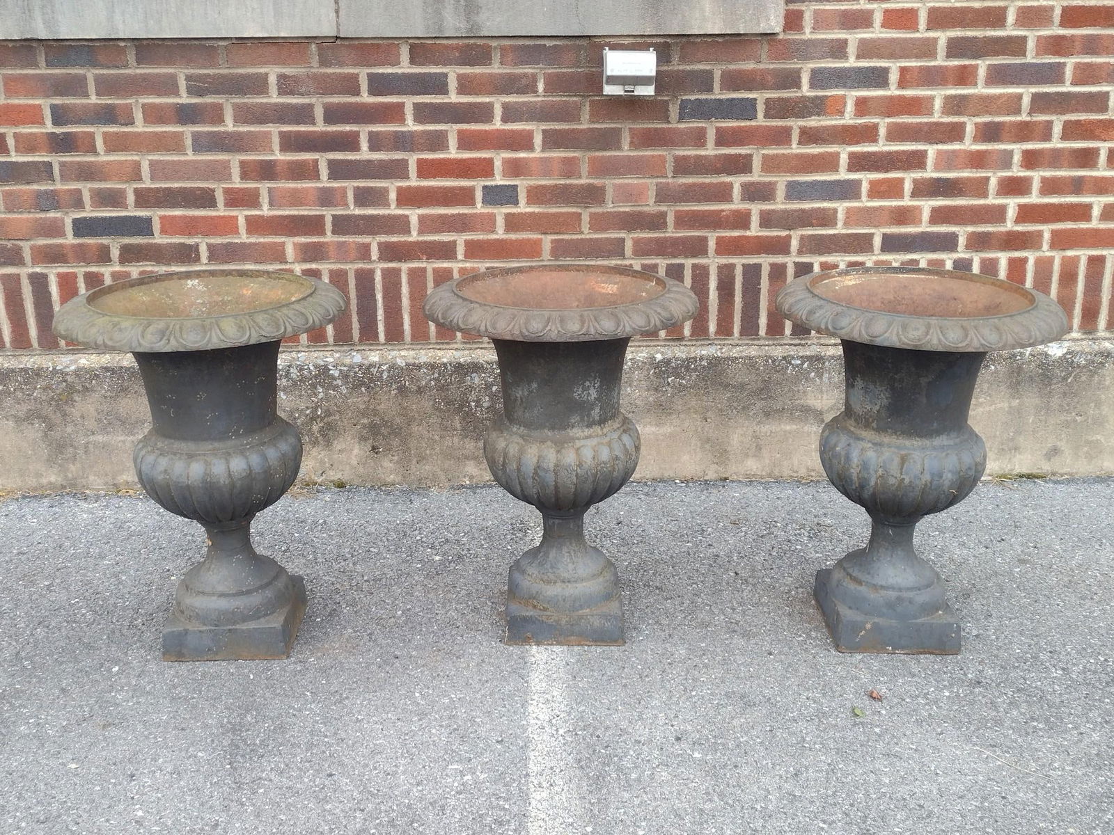 Three Cast Iron Planters (1 of 3)