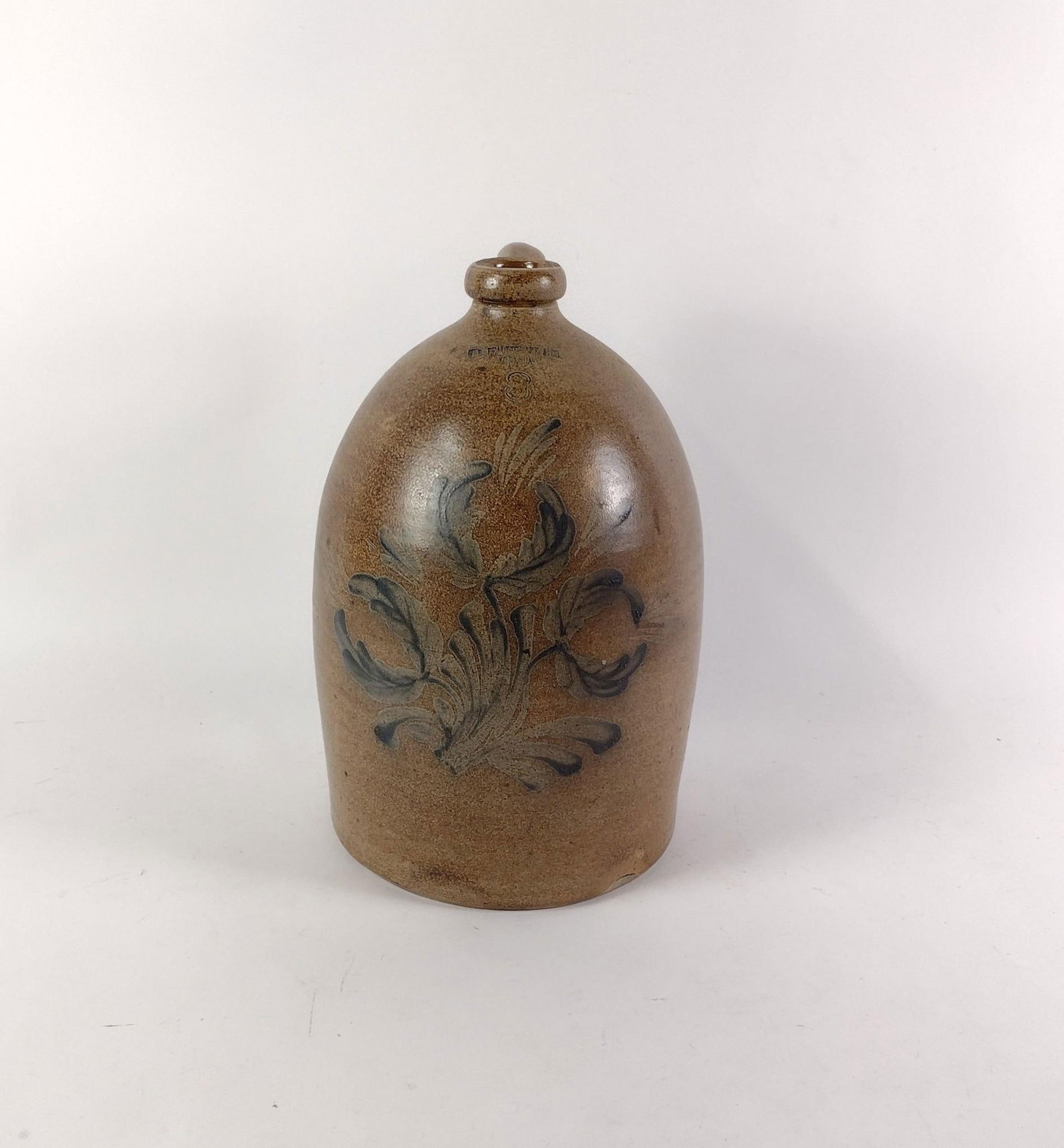 York, PA Decorated Stoneware Jug: 10" wide x 16" high. Front marked J. B. Pfaltzgraff & Co. York, PA.