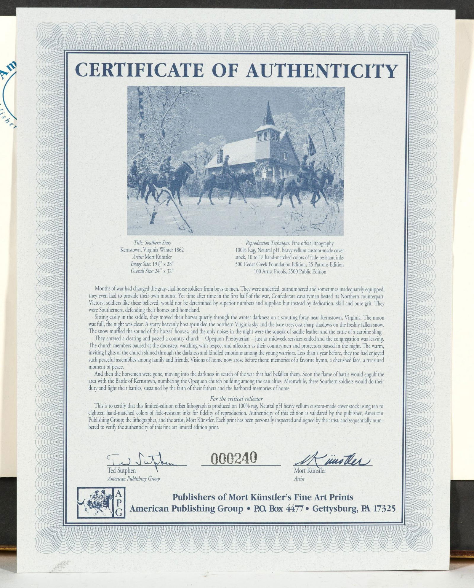 Mort Kunstler Signed Lithograph - 5