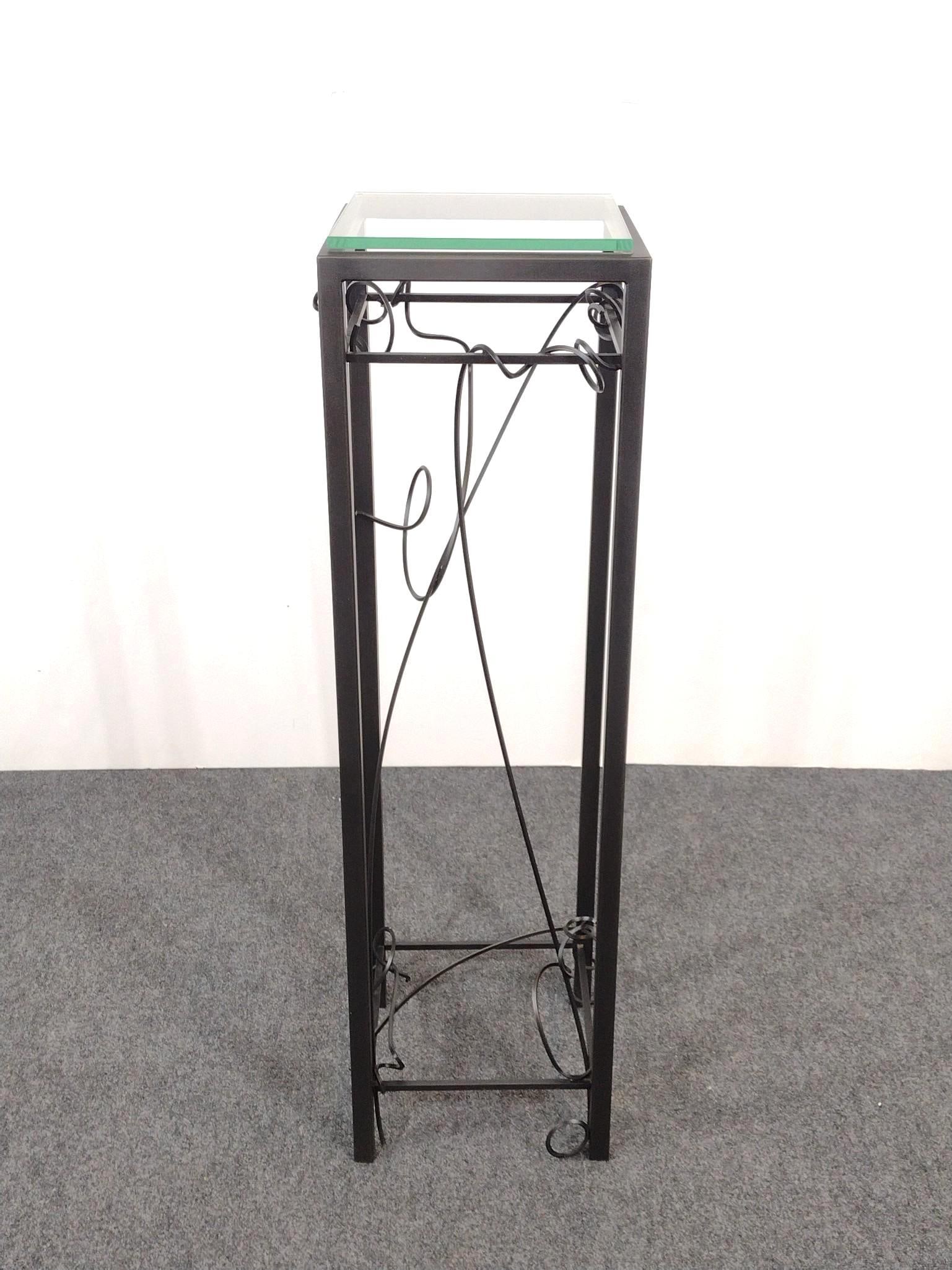 Glass Top Metal Plant Stand (1 of 3)