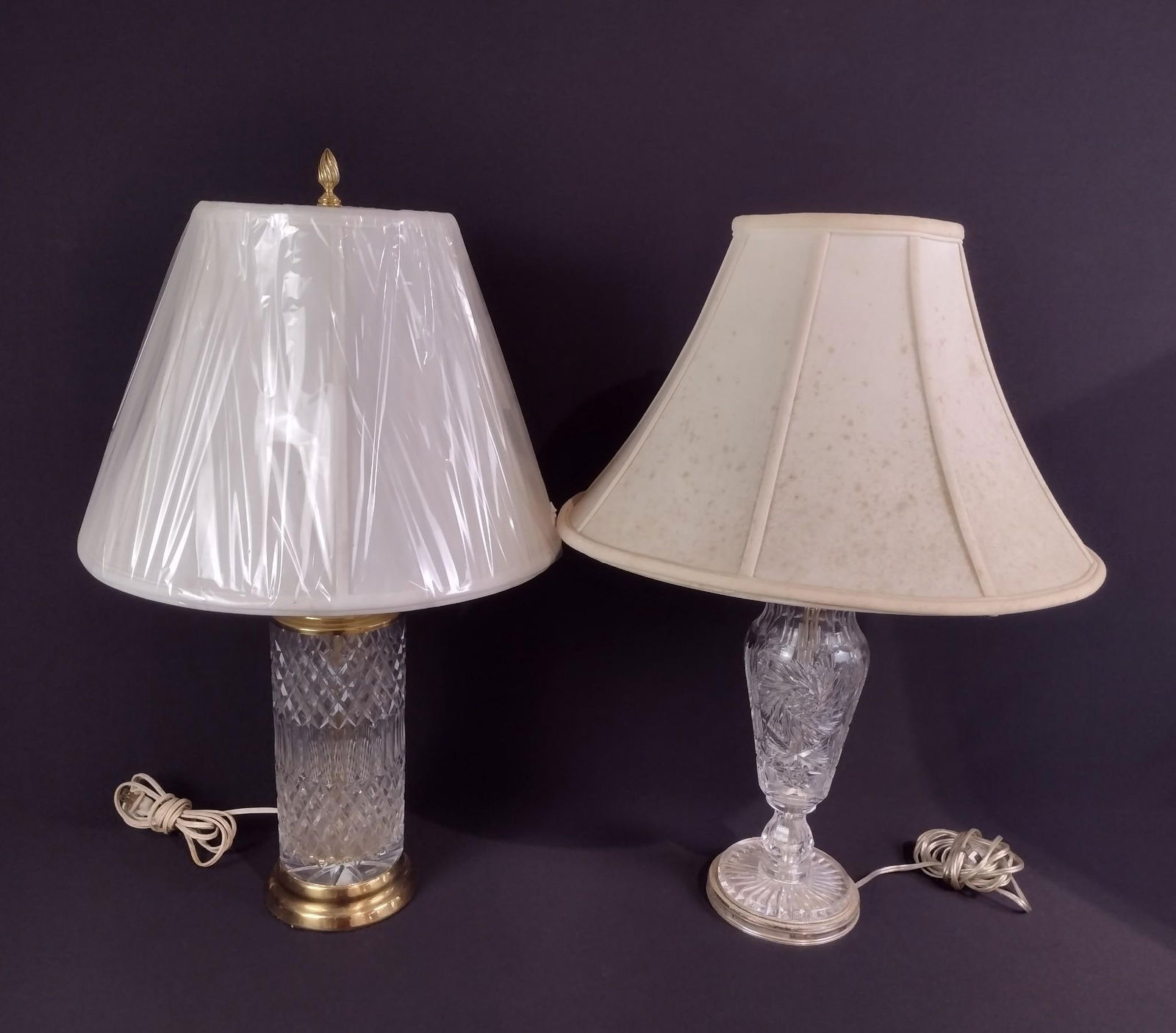 2 Glass Table Lamps (1 of 3)