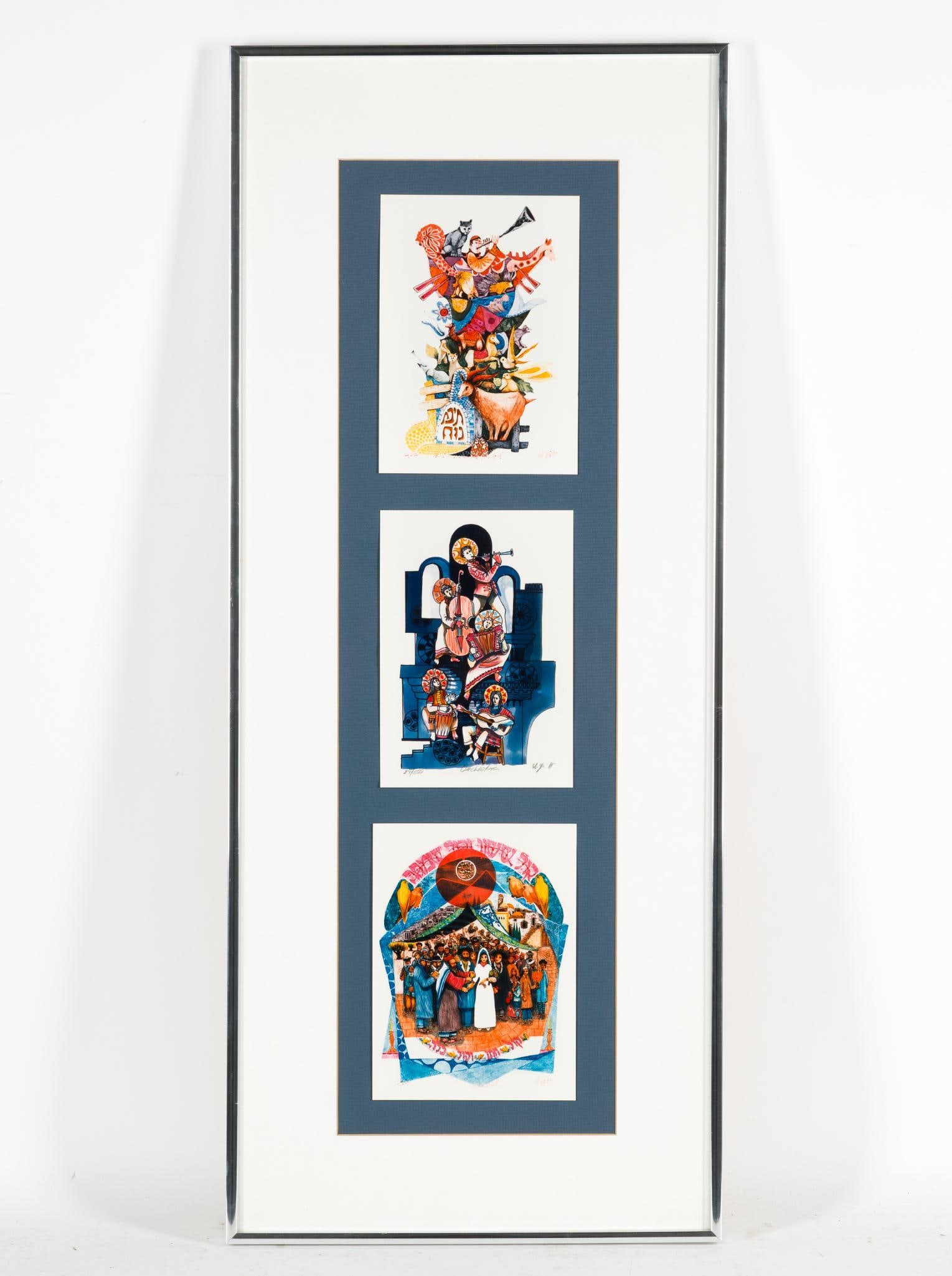 Triptych Amram Ebgi Lithographs (1 of 5)
